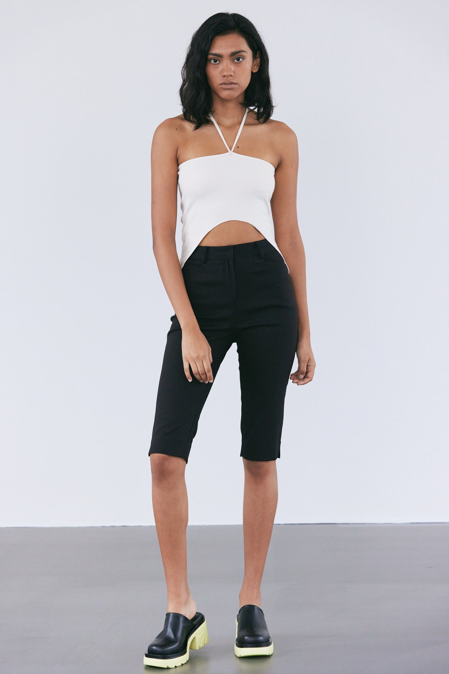 Shrunken Halter Tank, Milk