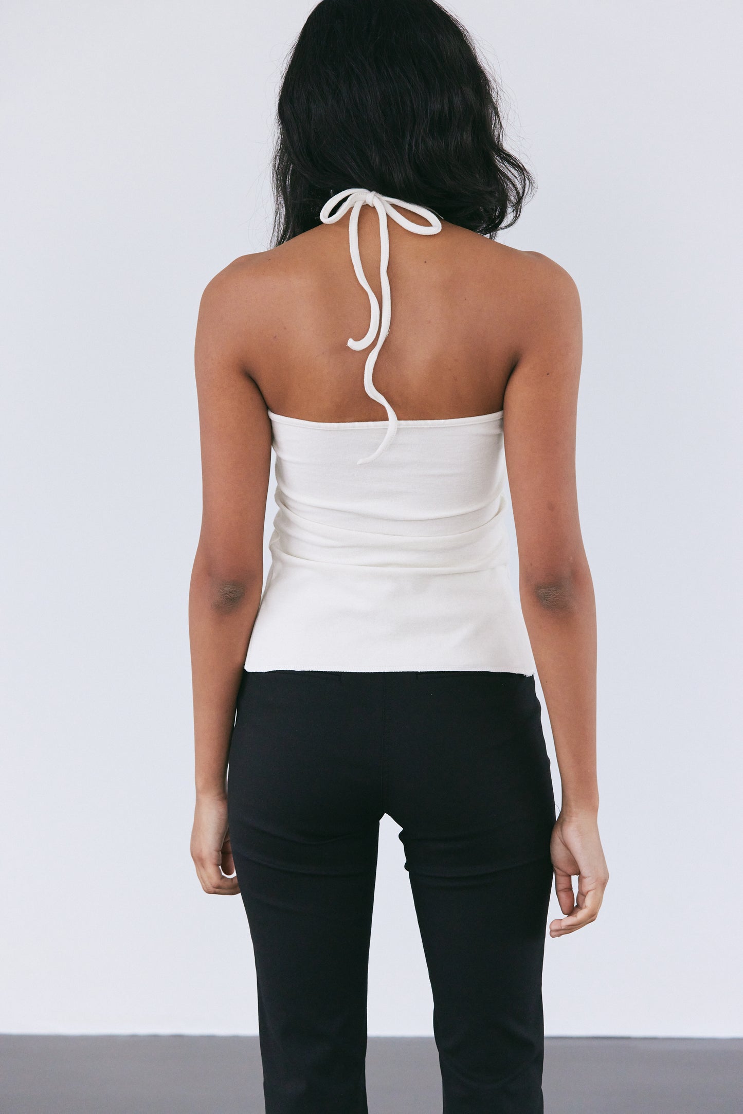Shrunken Halter Tank, Milk