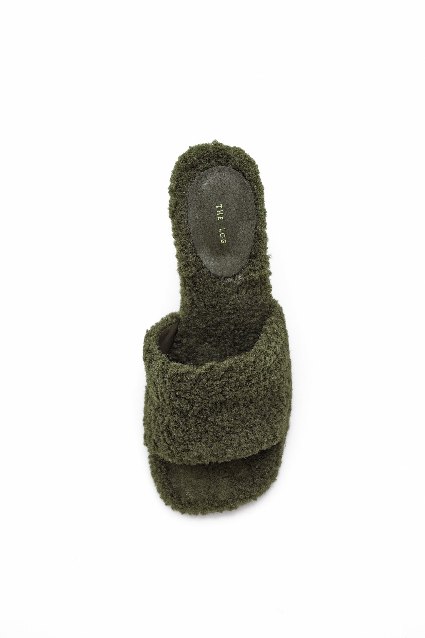 Furry Faux Shearling Mules, Seaweed