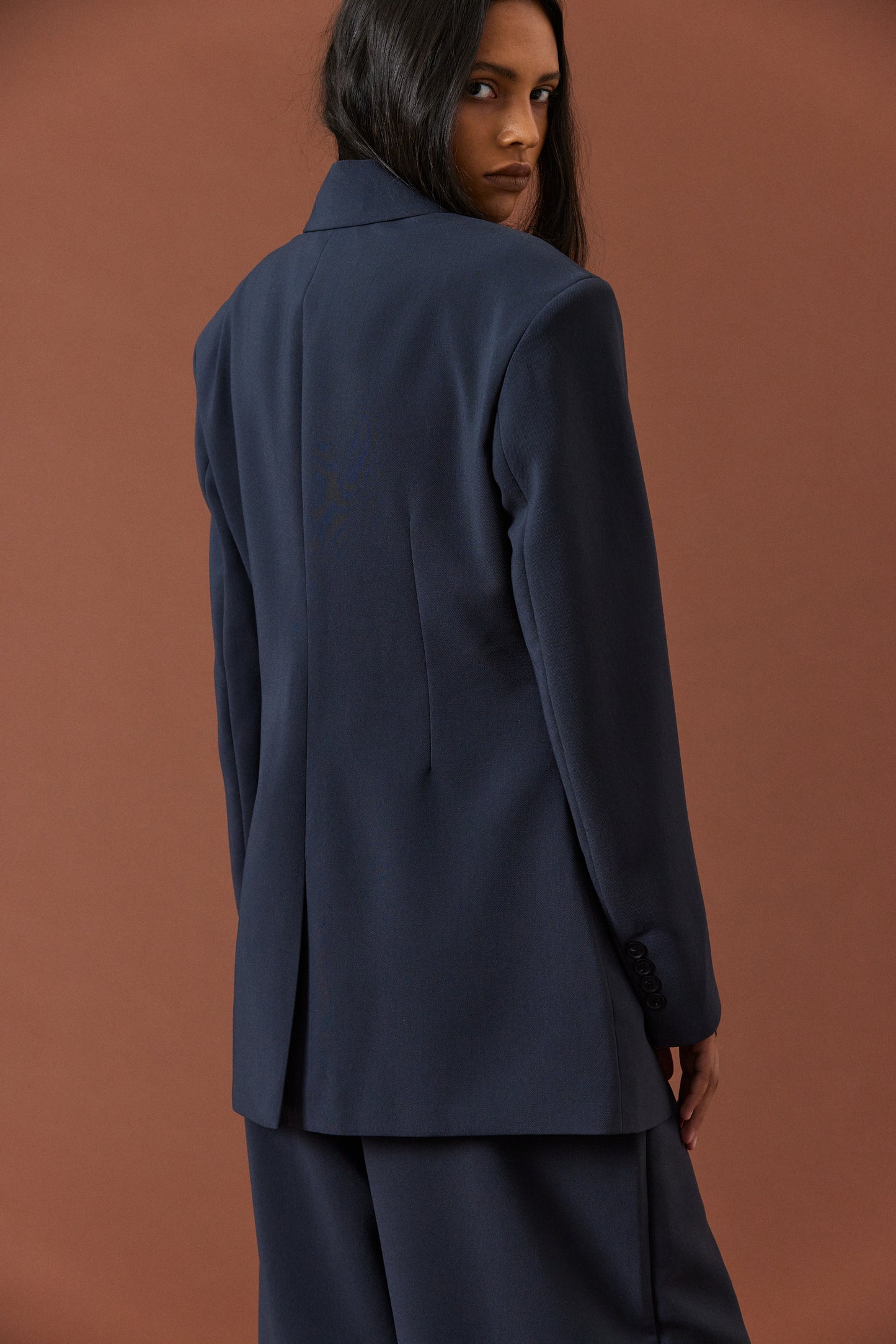 Structured Essential Blazer, French Navy