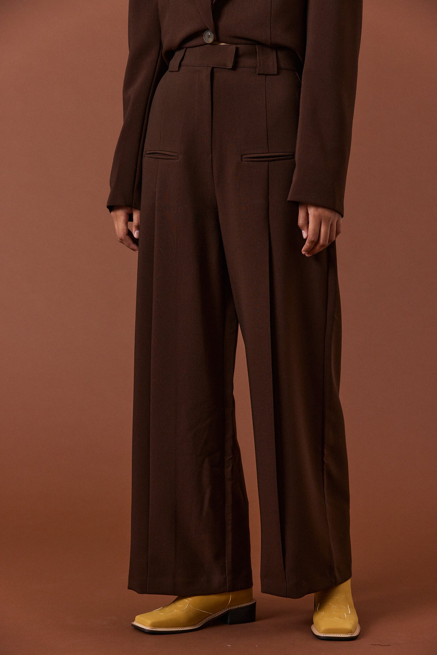Welt Pocket Suit Trousers, Hickory