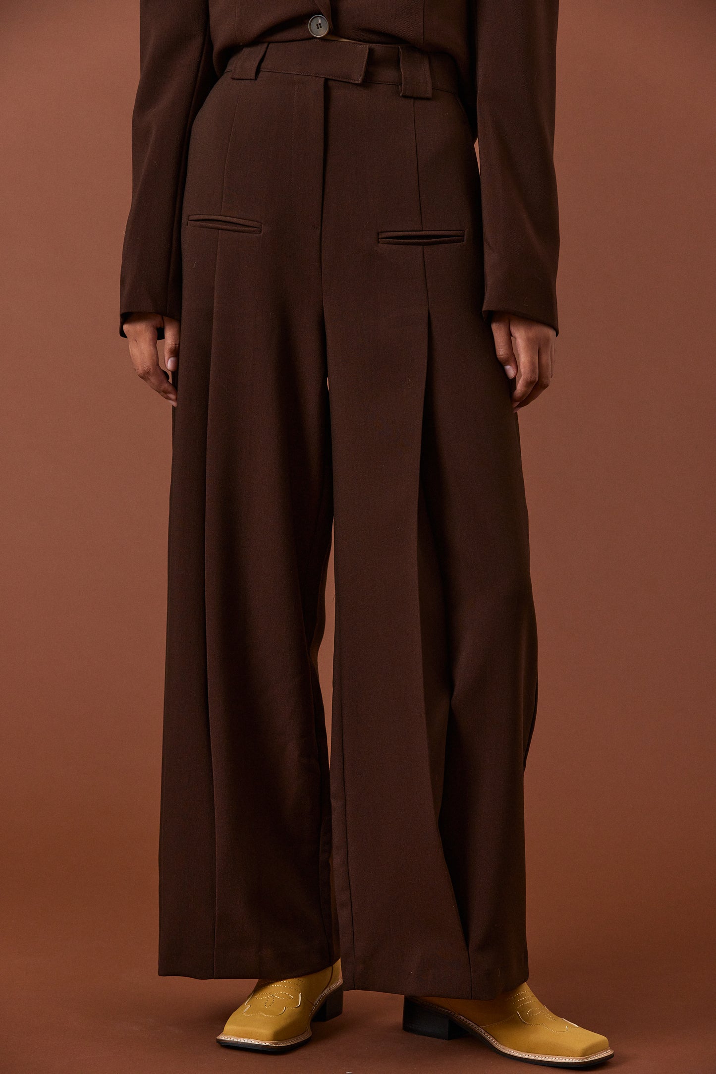 Welt Pocket Suit Trousers, Hickory