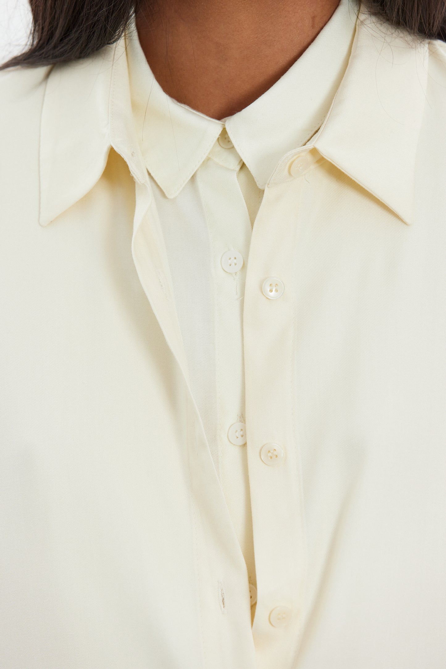 Double Layered Shirt, Cream & Eggshell