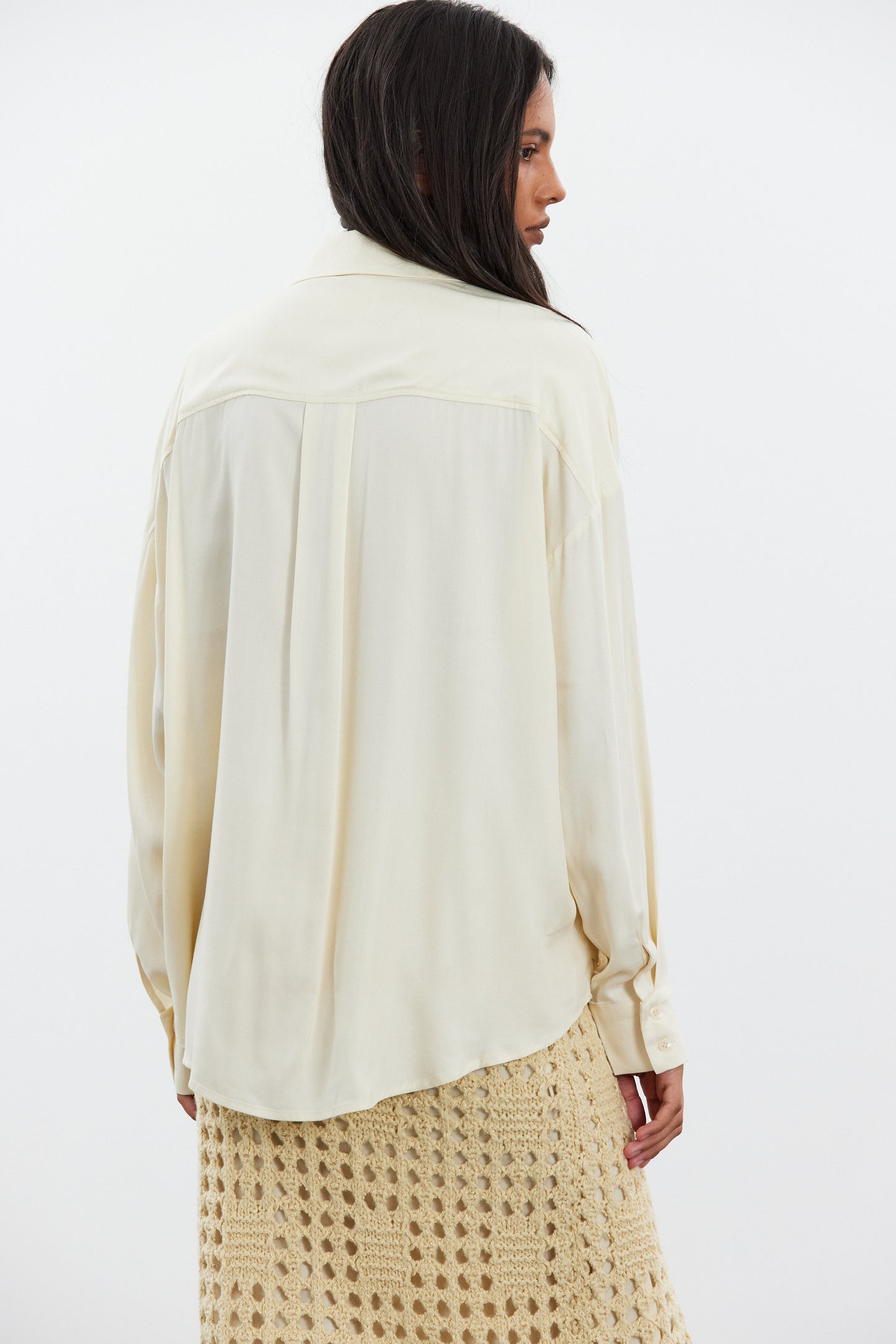 Double Layered Shirt, Cream & Eggshell