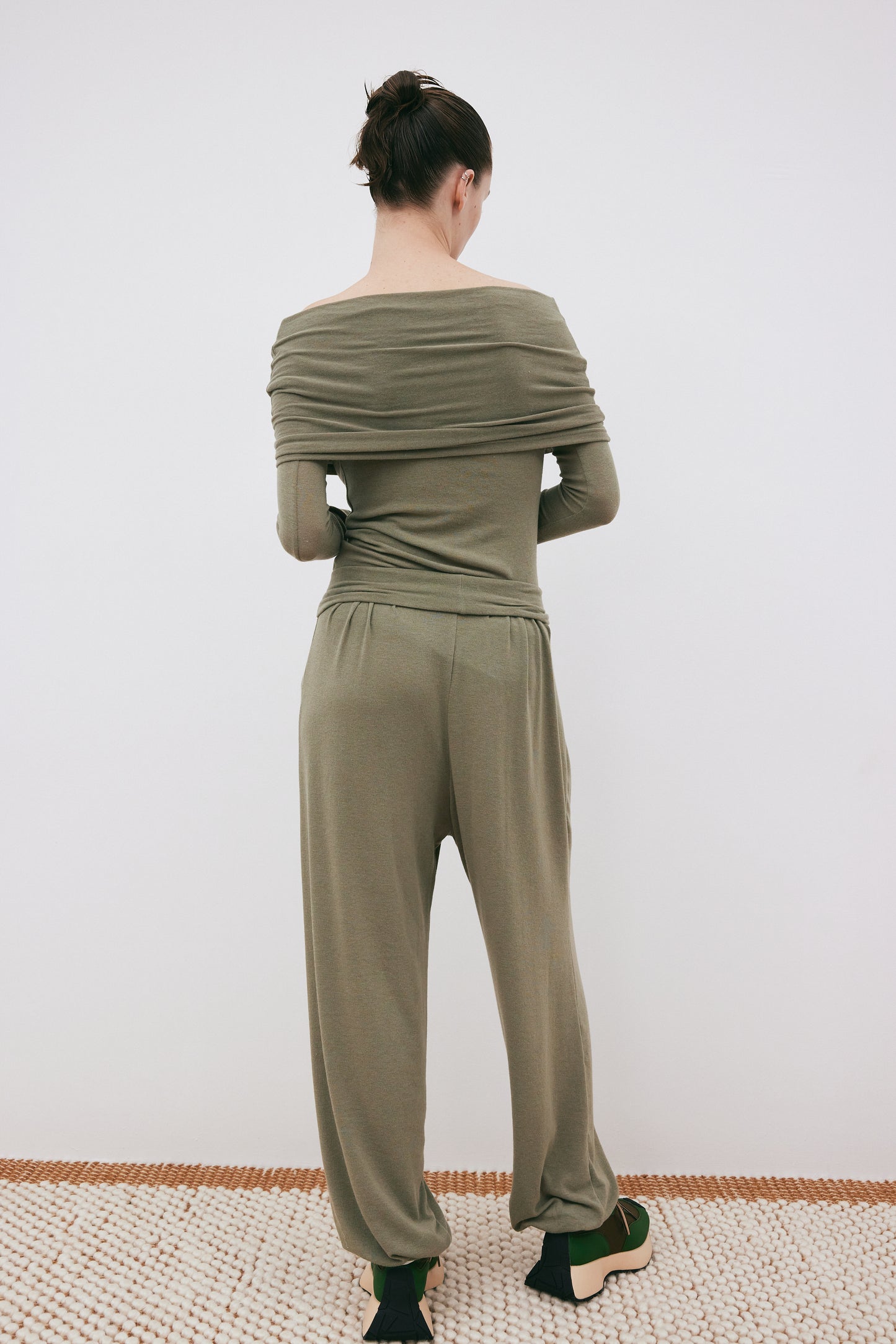 Jersey Knit Lounge Joggers, Olive