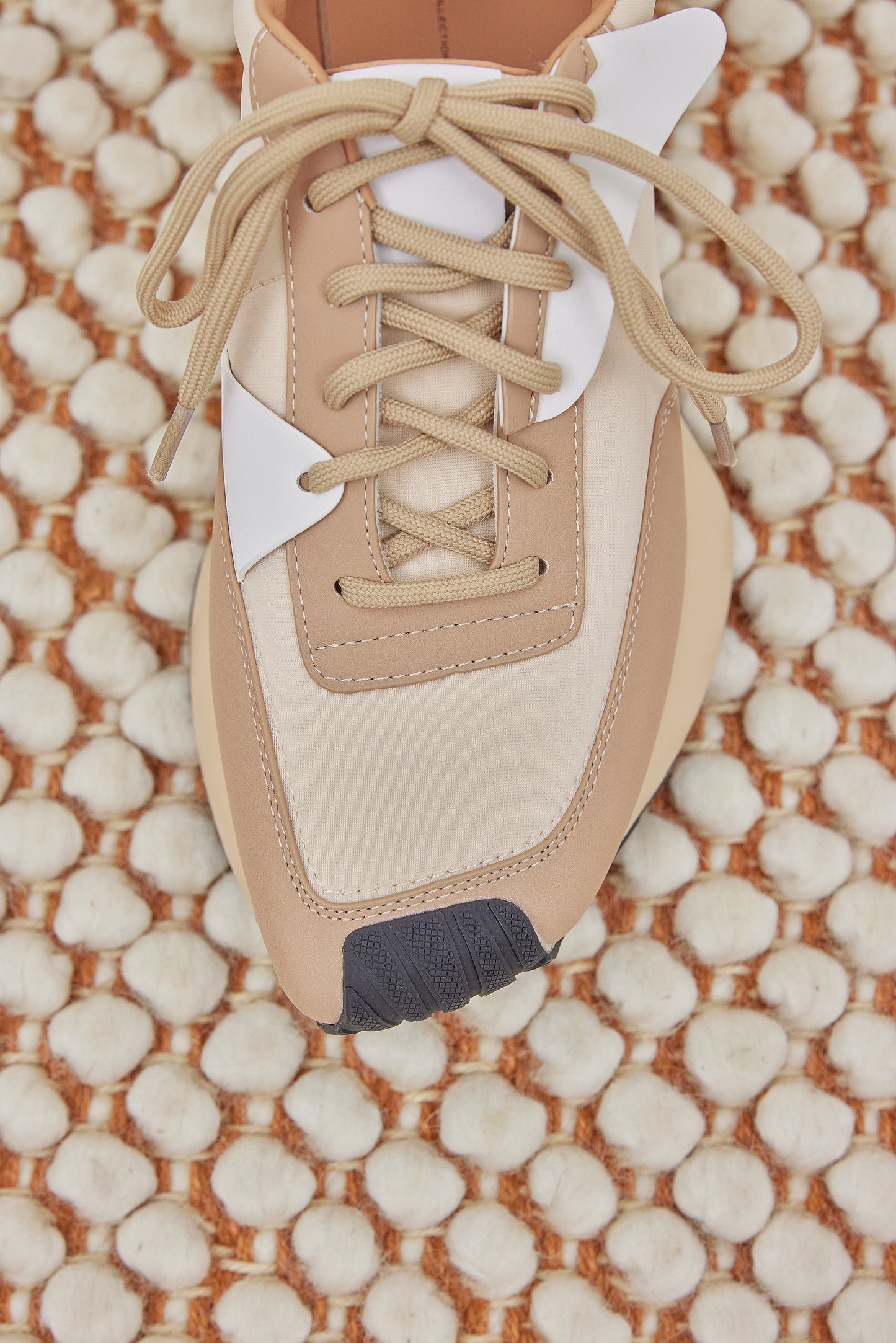 Combination Soft Sneakers, Taupe Combo