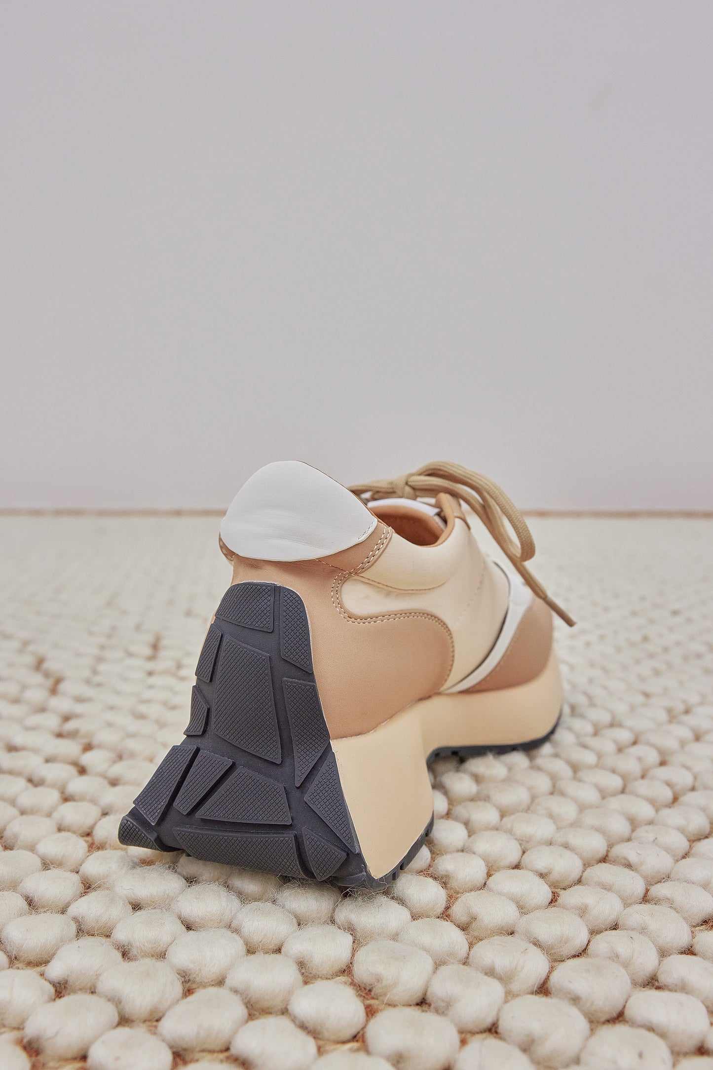 Combination Soft Sneakers, Taupe Combo