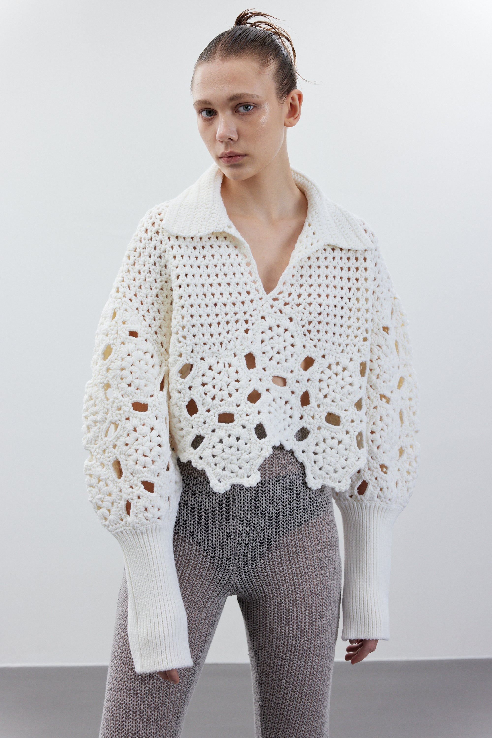 Pull crochet online zara