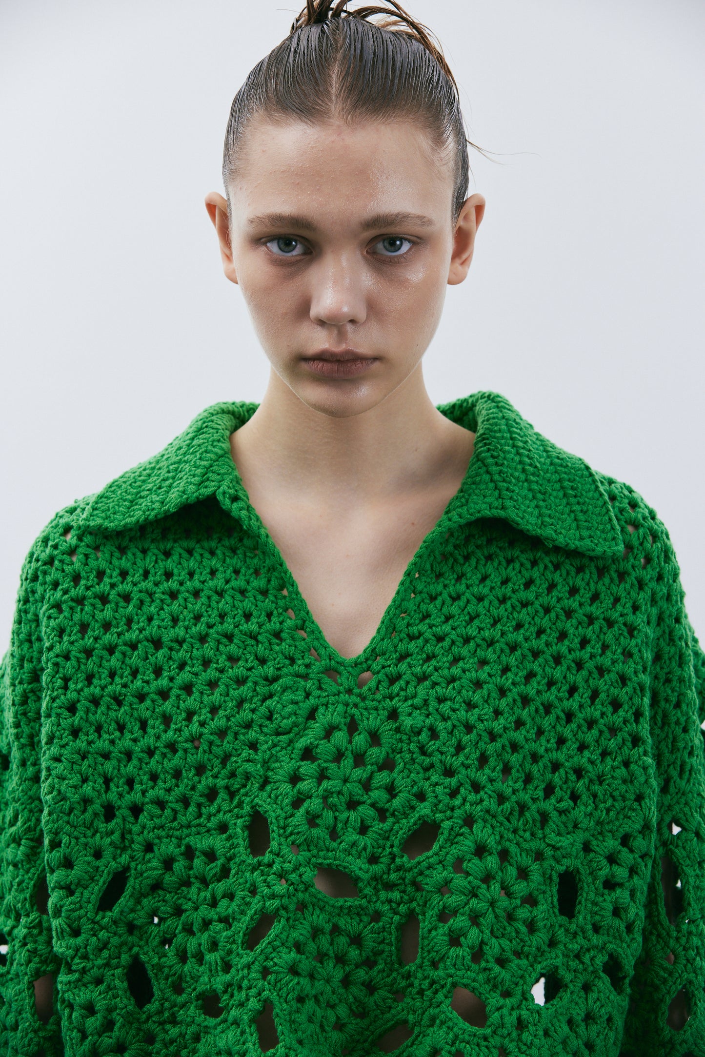 Combination Crochet Sweater, Parakeet