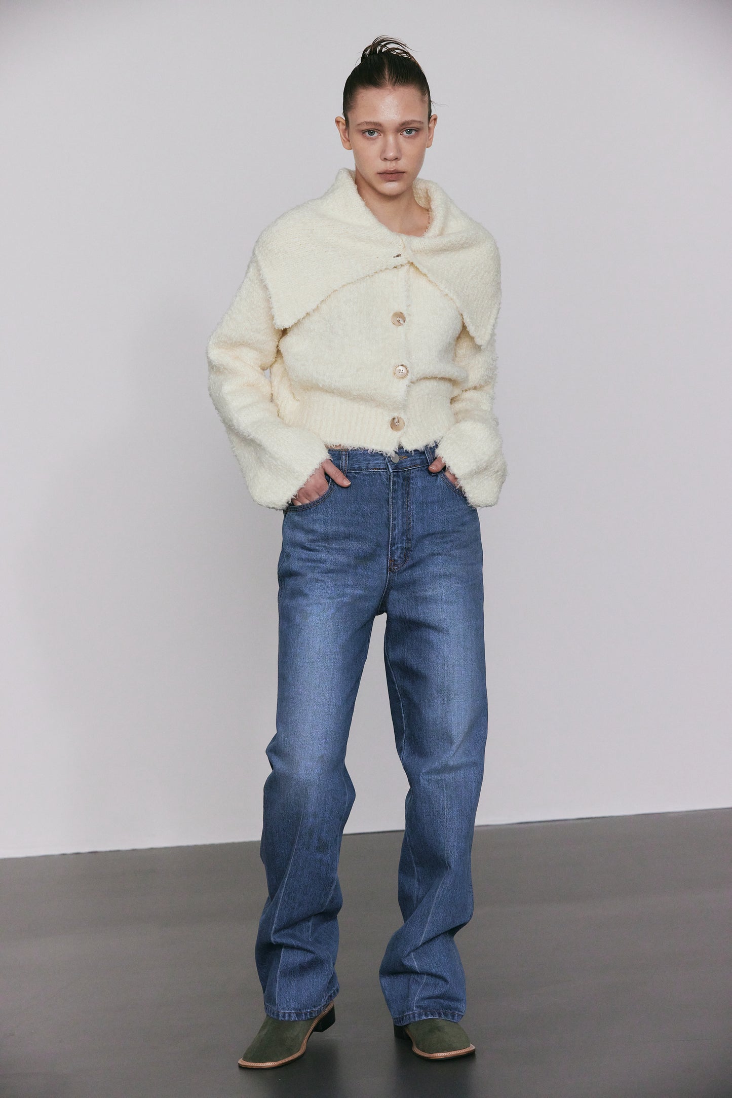 Long Straight Jeans, Blue