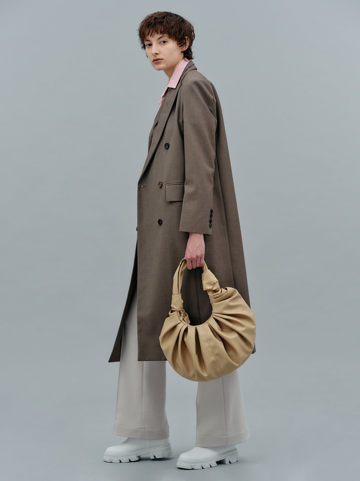 Croissant Tote Bag, Mud