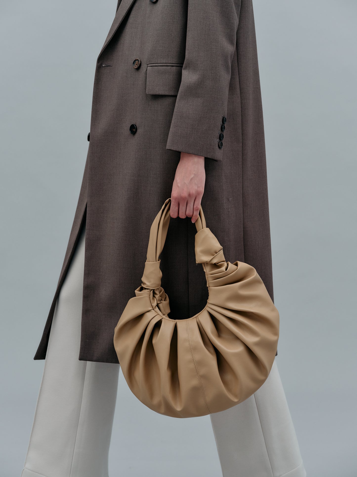 Croissant Tote Bag, Mud