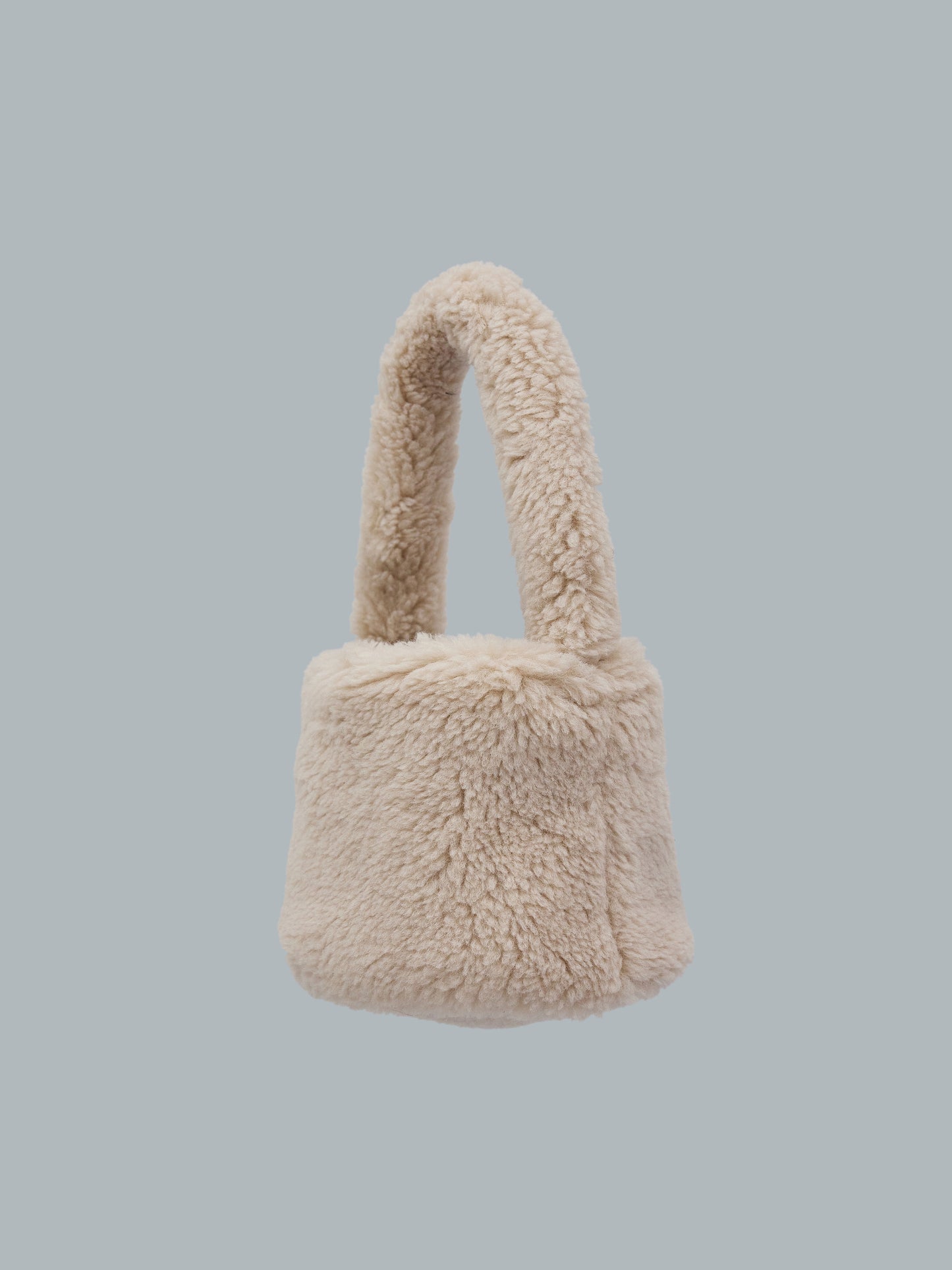 Fleece Cylinder Mini Bag, Chai Tea Latte