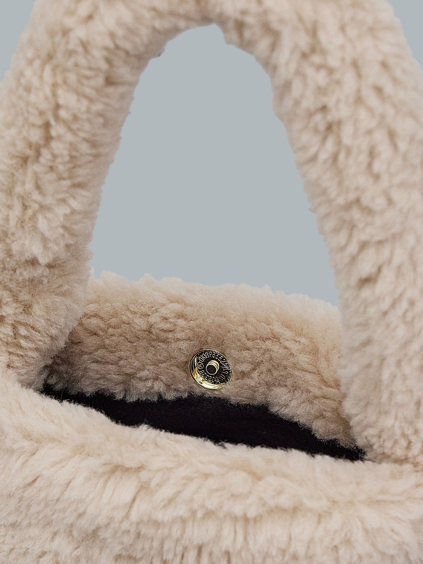 Fleece Cylinder Mini Bag, Chai Tea Latte