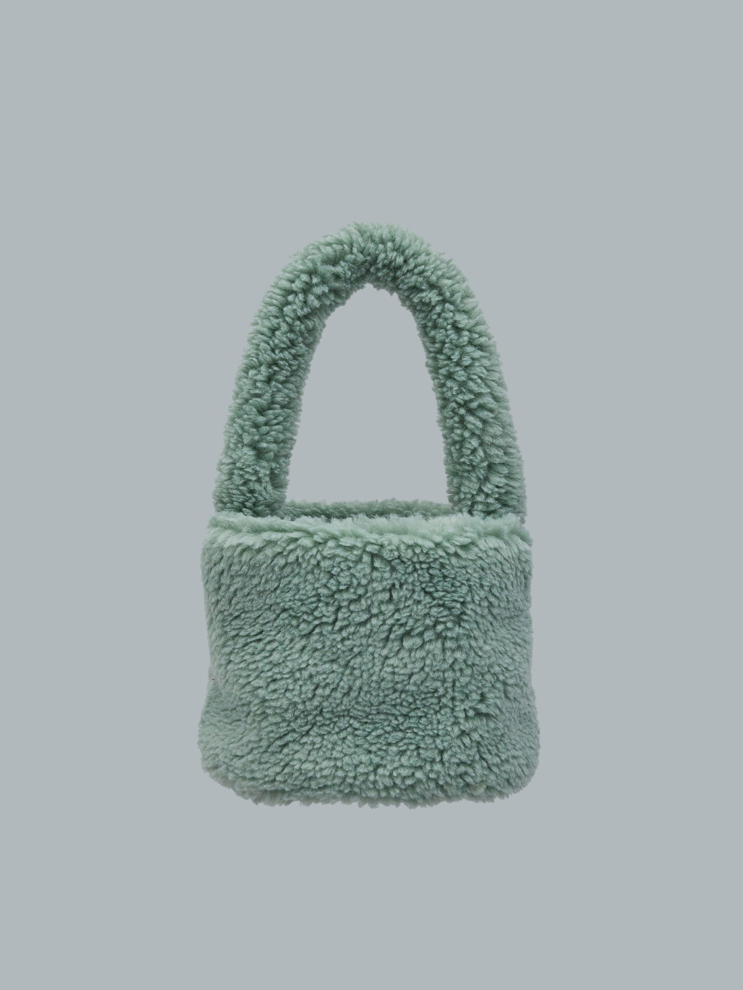 Fleece Cylinder Mini Bag, Eucalyptus