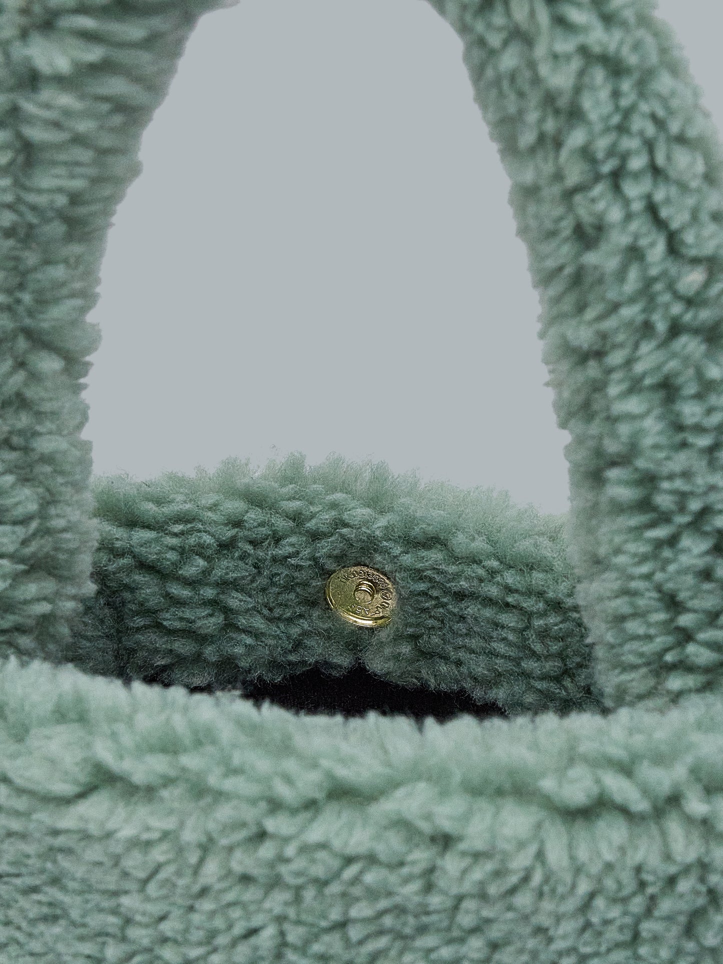Fleece Cylinder Mini Bag, Eucalyptus
