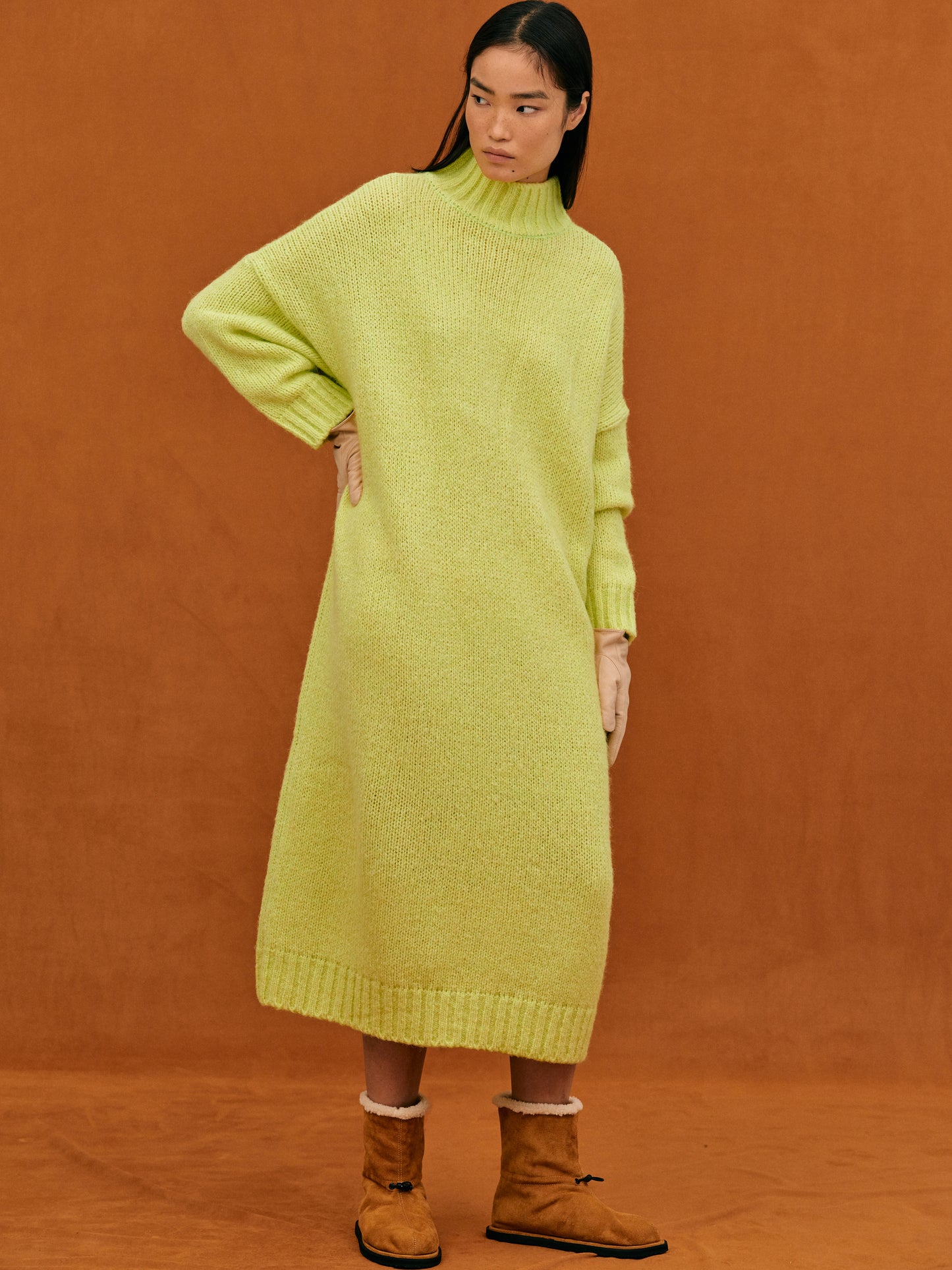 Oversized Pullover Dress, Lemon