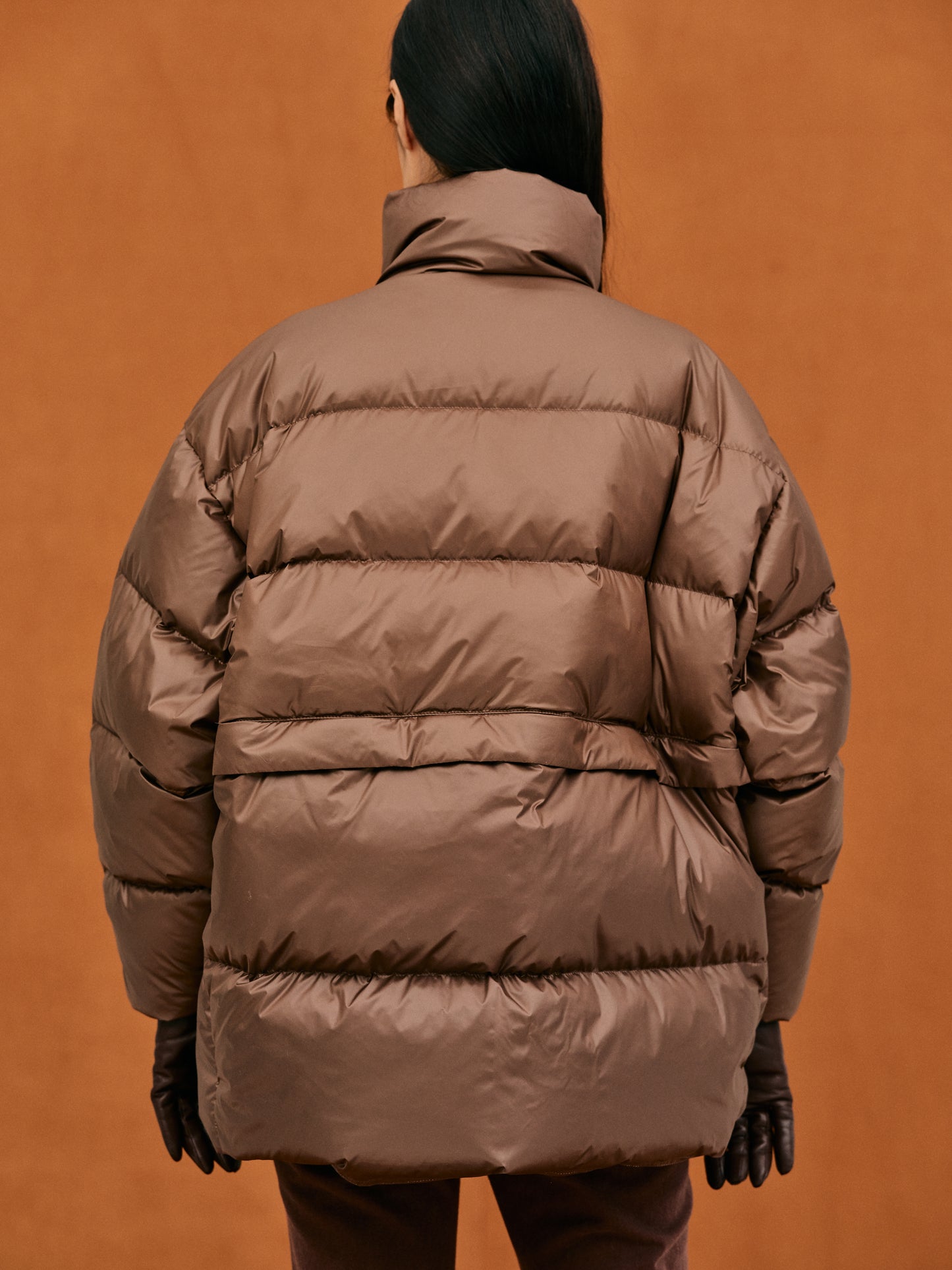 Detachable 2-Way Puffer, Chocolate