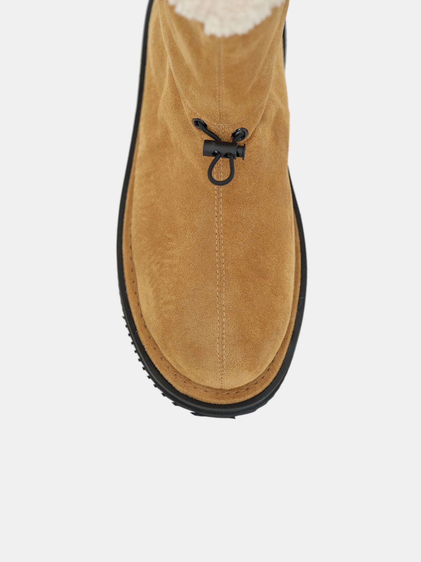 Suede Fur Mid Boots, Honey