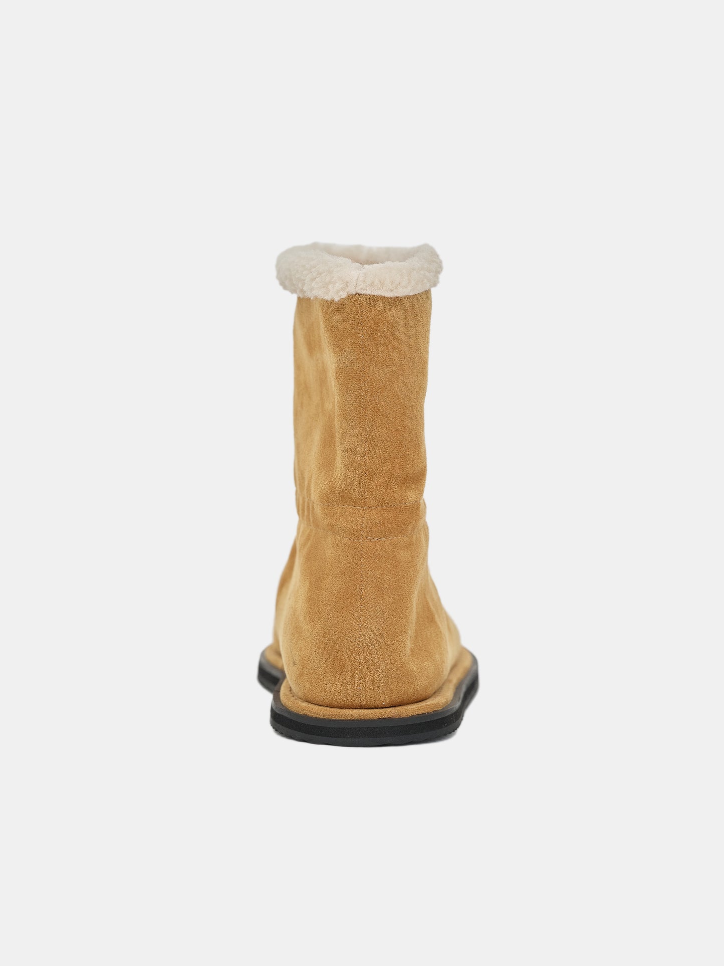 Suede Fur Mid Boots, Honey