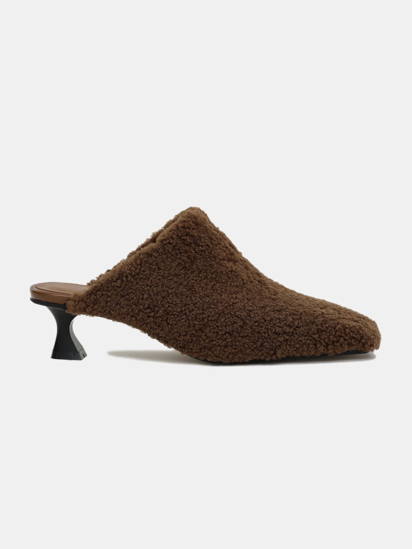 Sherpa Square Toe Mule, Chocolate