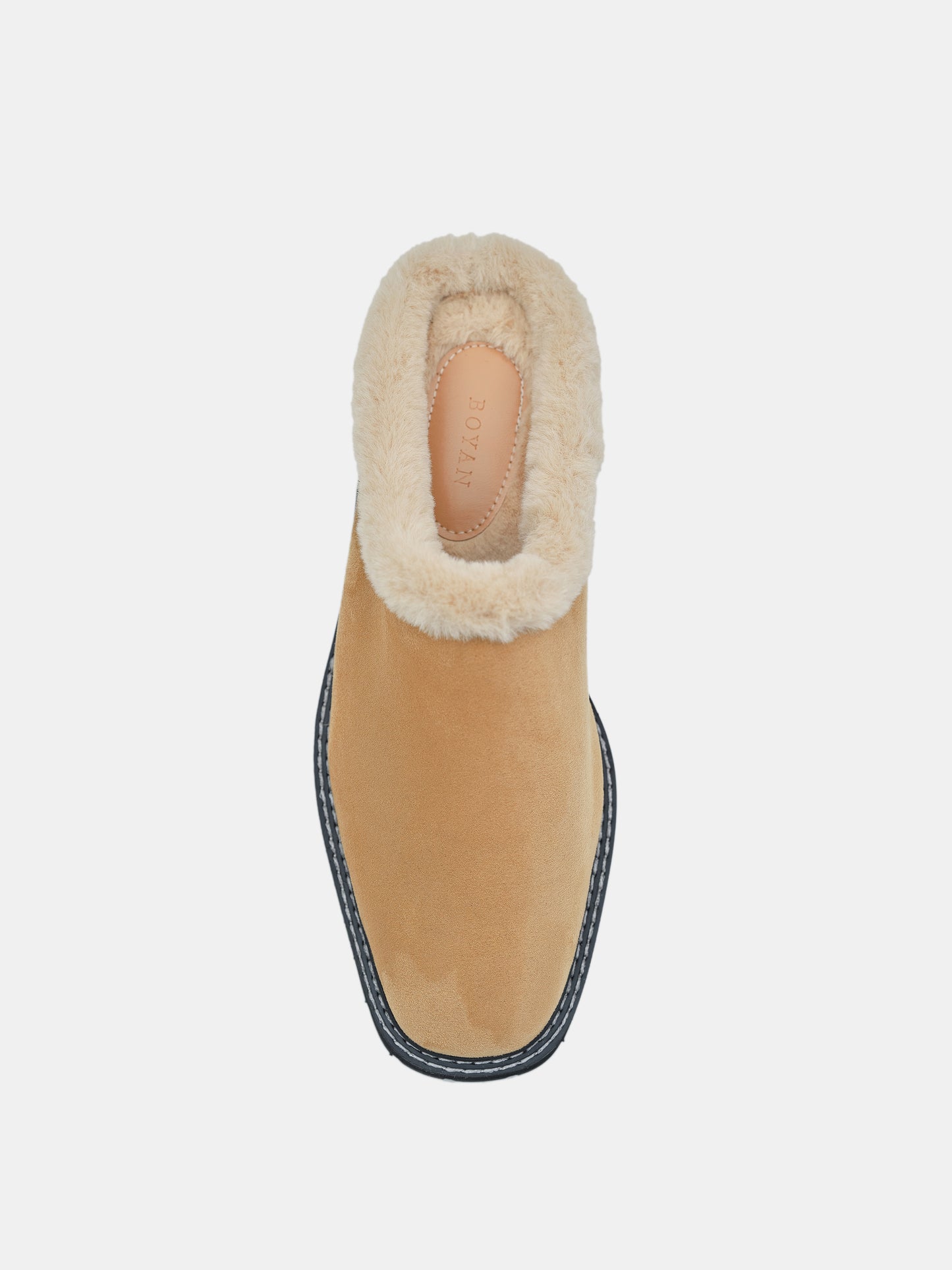Shearling Lug Sole Mule, Harvest