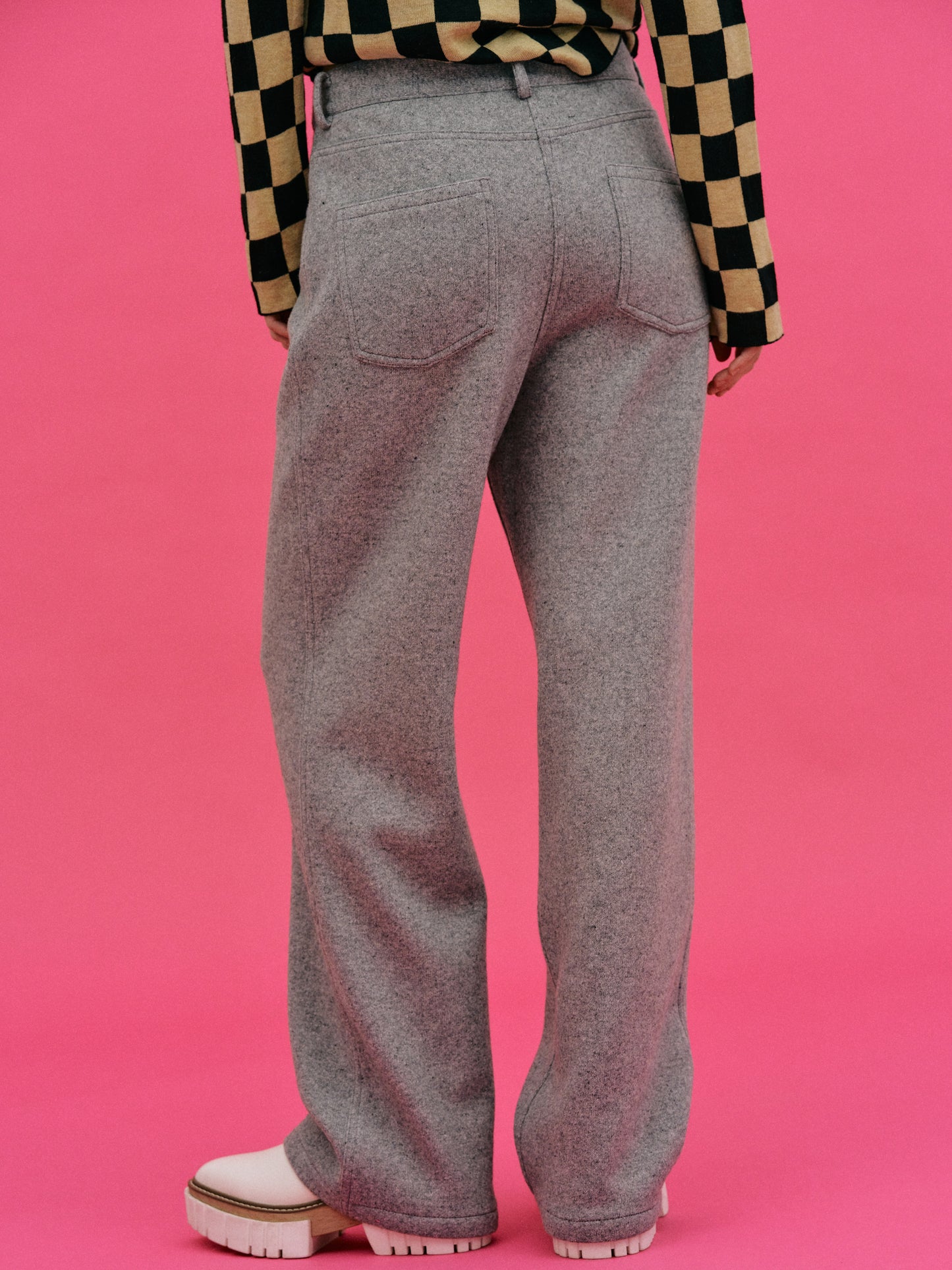 Wool Blend Winter Trousers, Grey