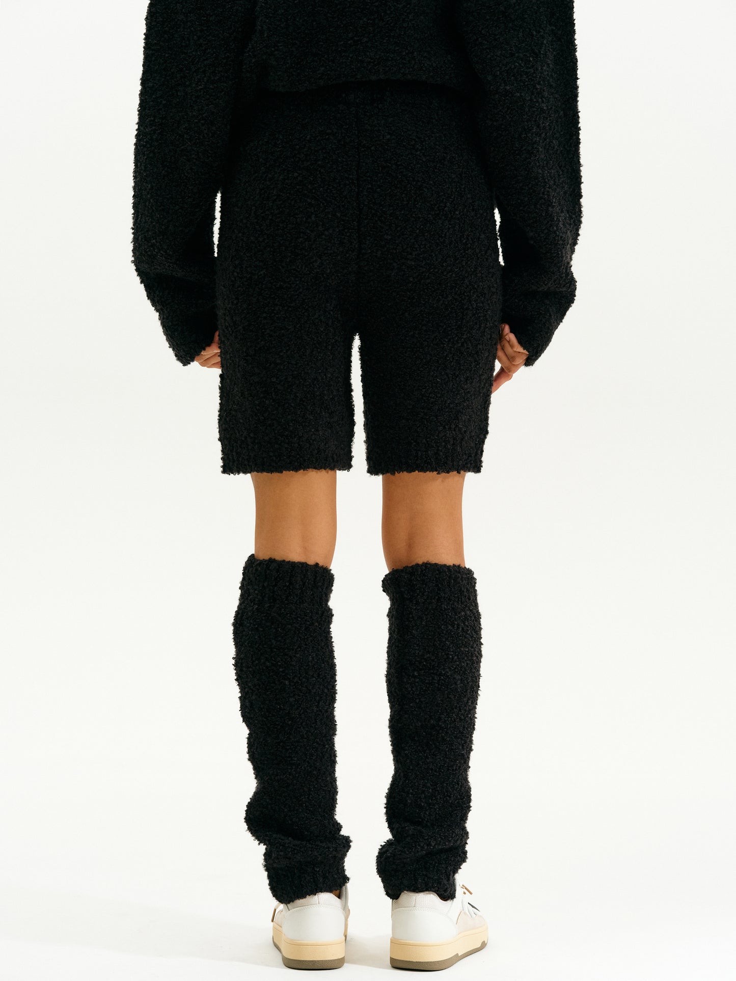 3 Piece Cozy Bouclé Sweater Set, Black