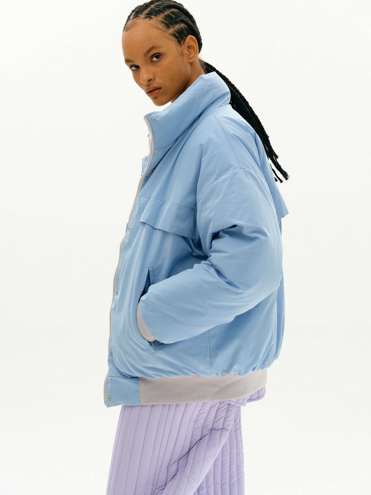 Reversible Puffer, Metal & Sky