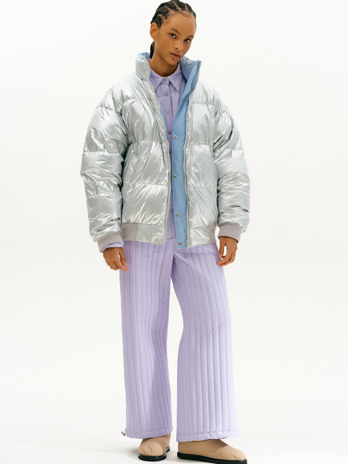 Reversible Puffer, Metal & Sky