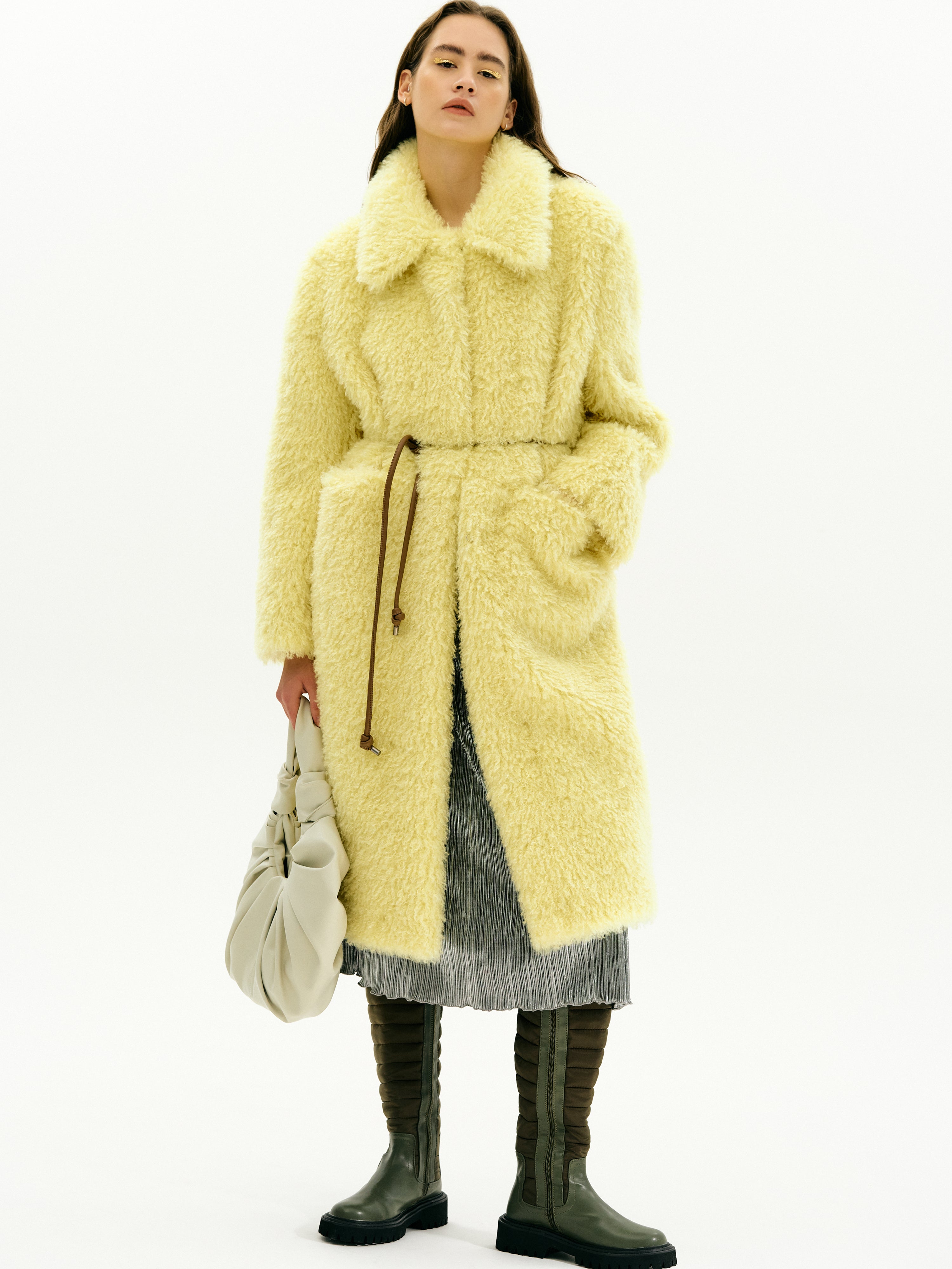 Oversized yellow coat best sale