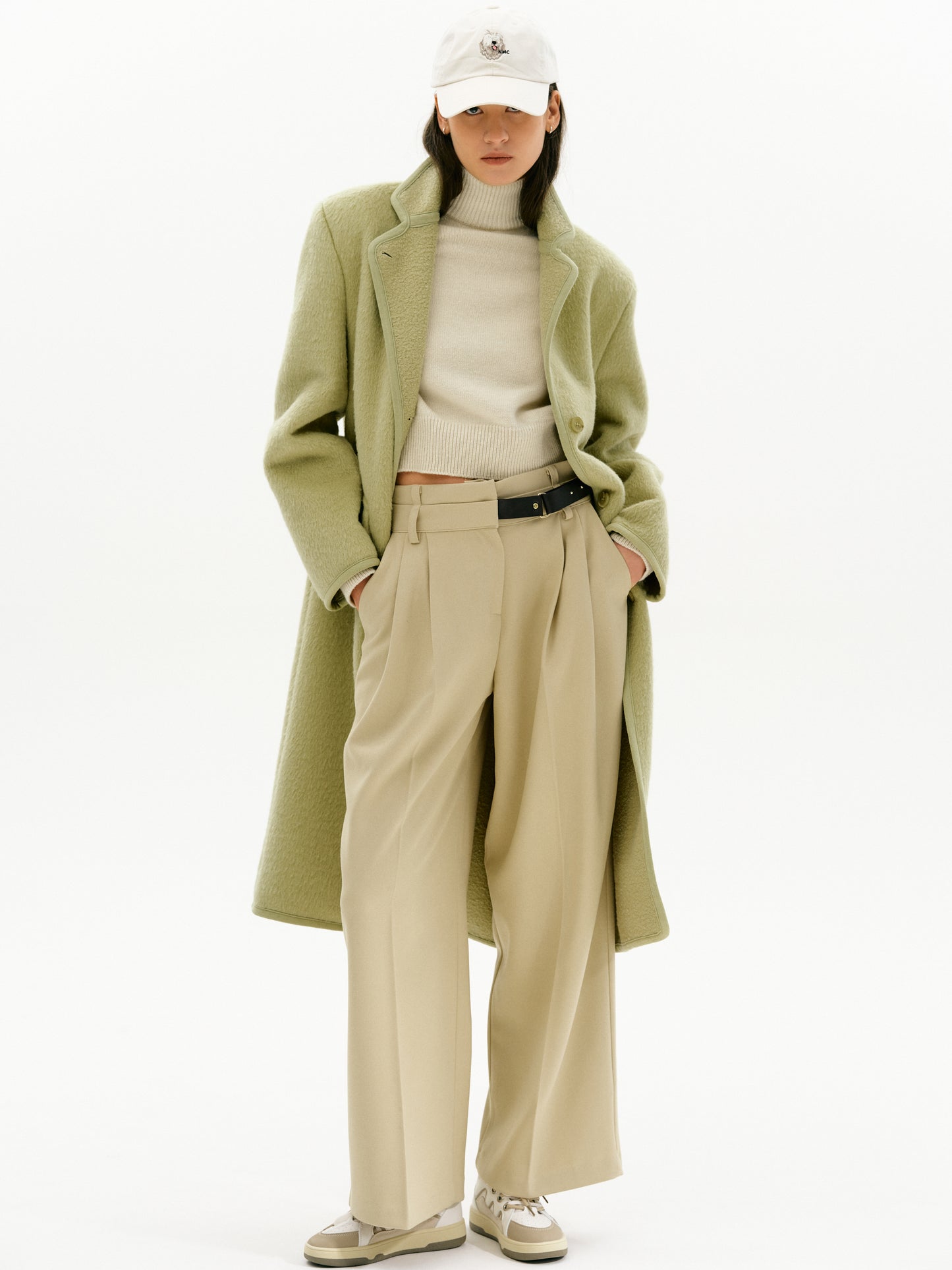 Brushed Wool & Alpaca Coat, Melon