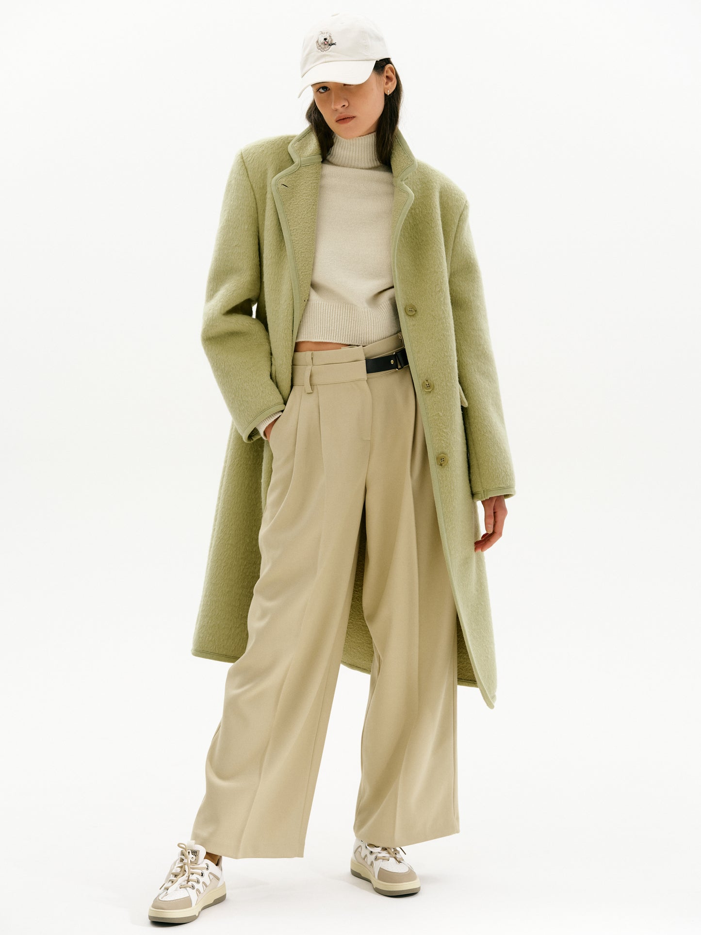 Brushed Wool & Alpaca Coat, Melon