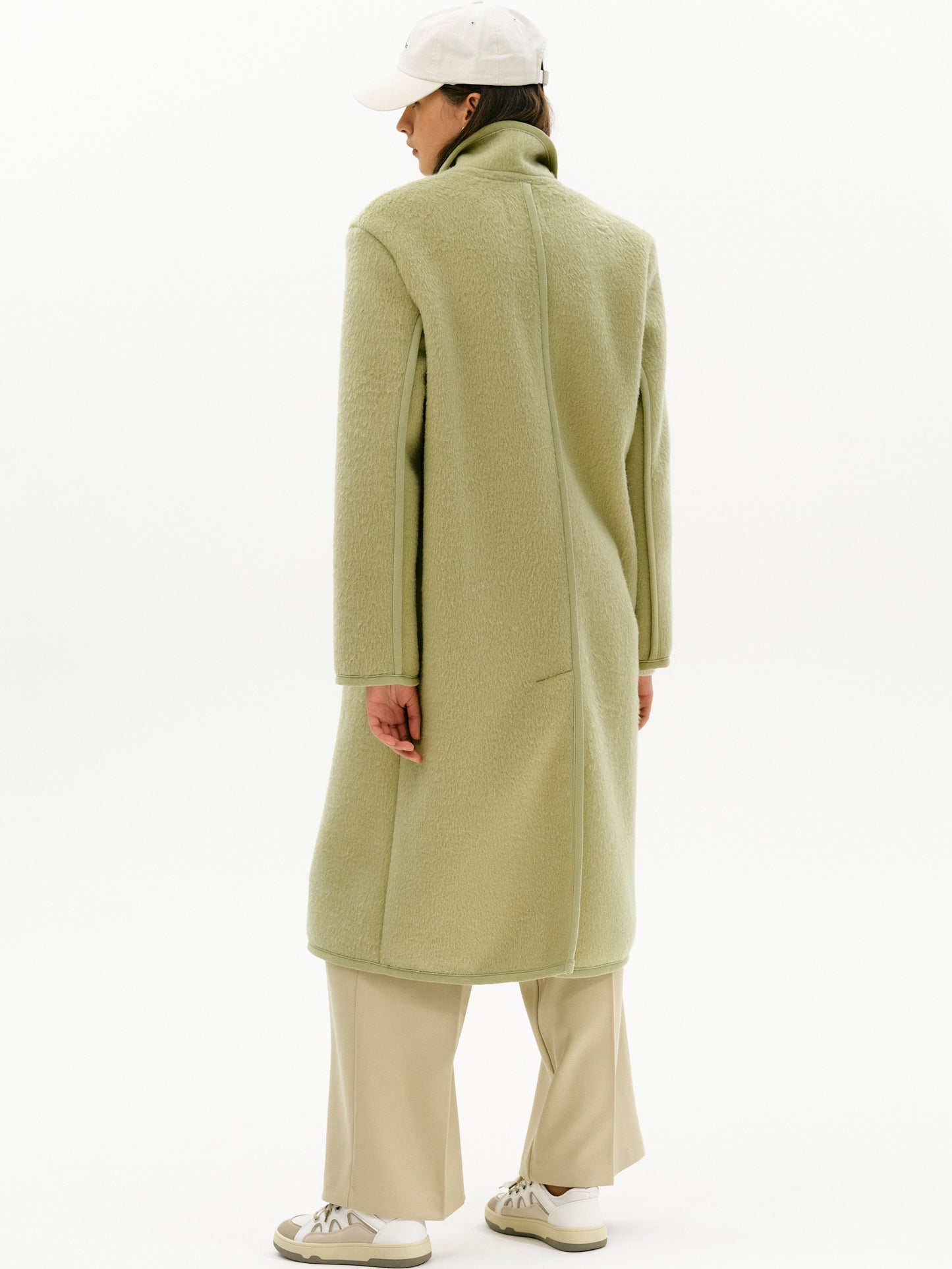 Brushed Wool & Alpaca Coat, Melon