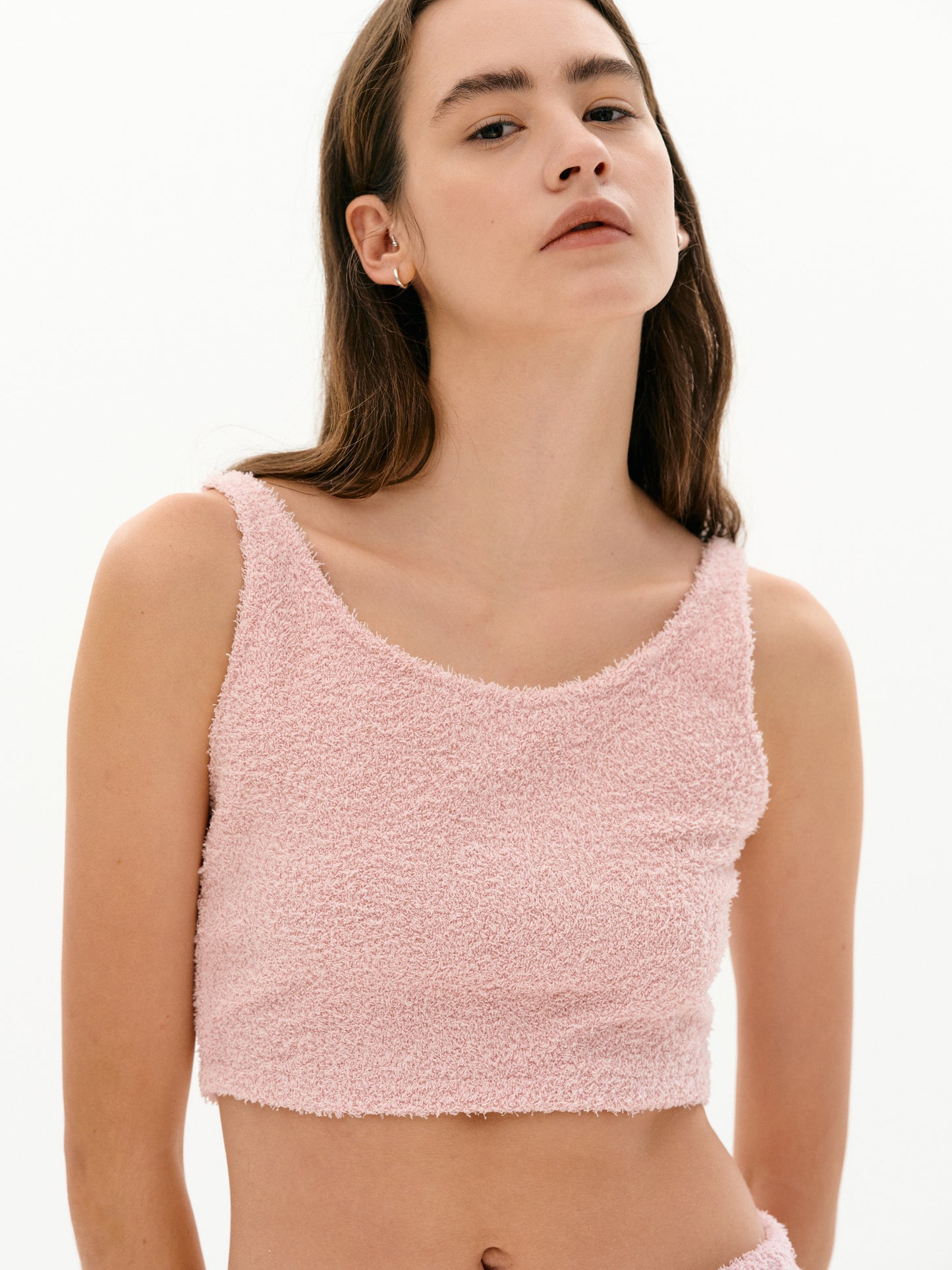 Cozy Knit Bouclé Set, Pink