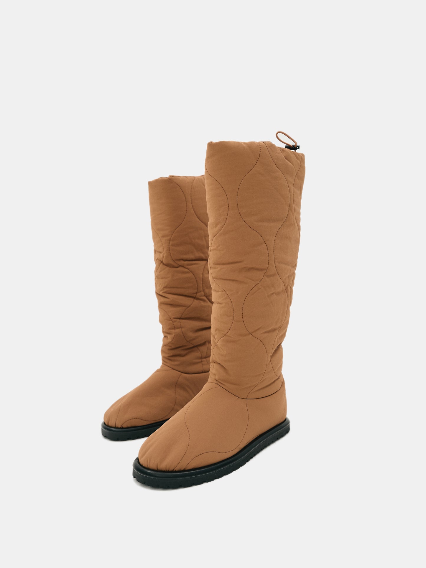 Quilted Puffer Boots, Cinnamon