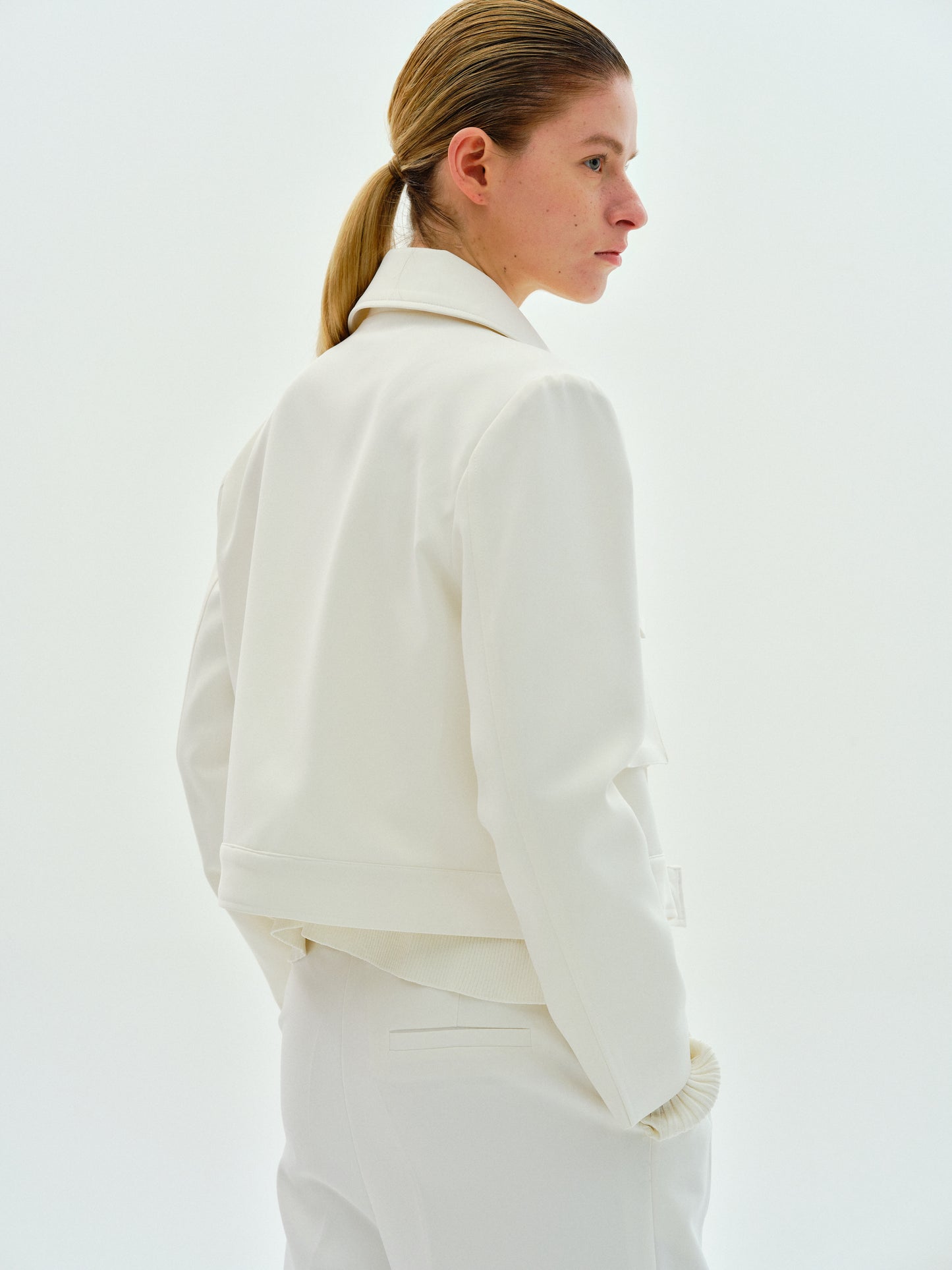 Boxy Pocket Jacket, White