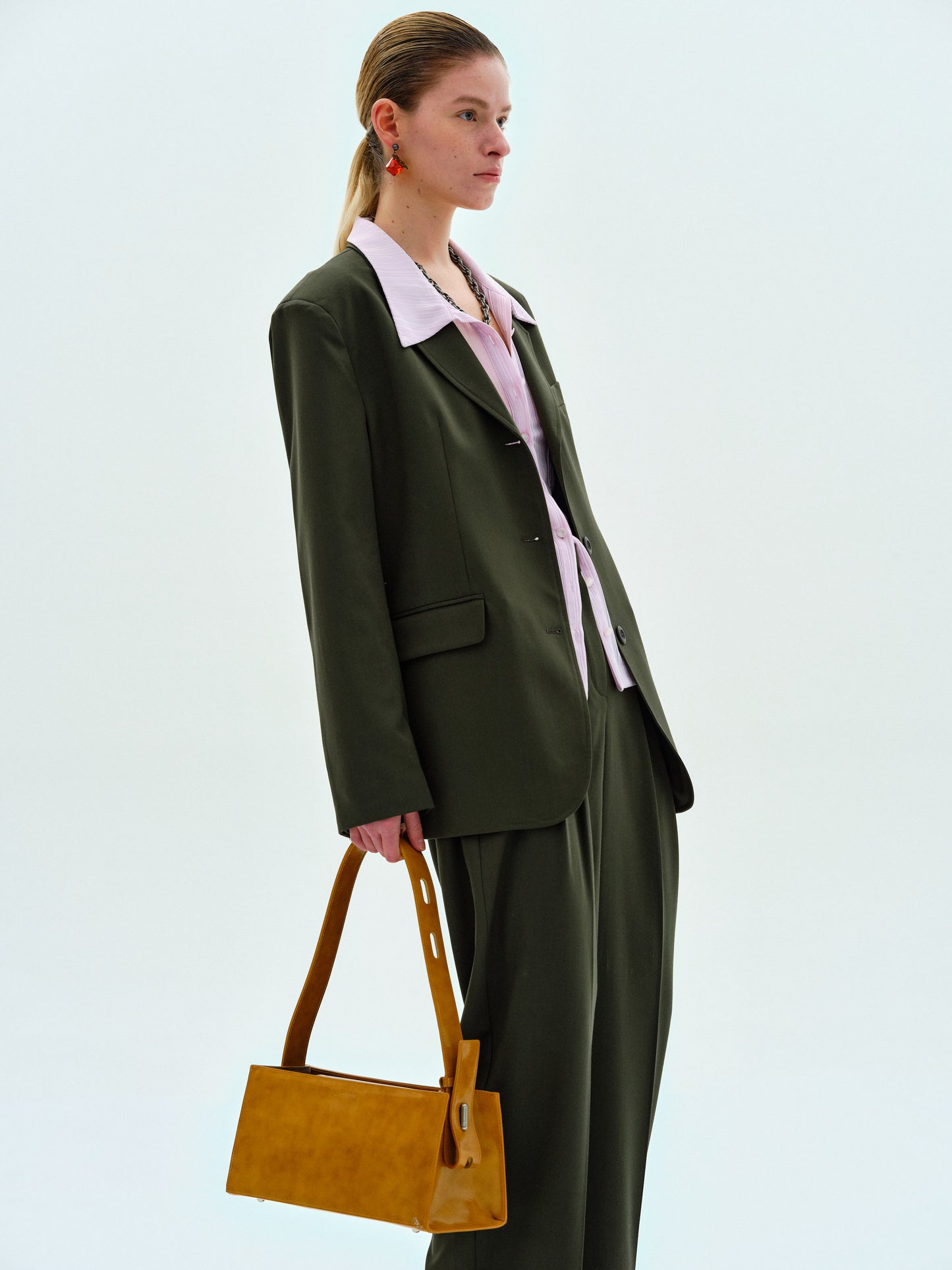Single Breasted Boy Blazer, Seaweed