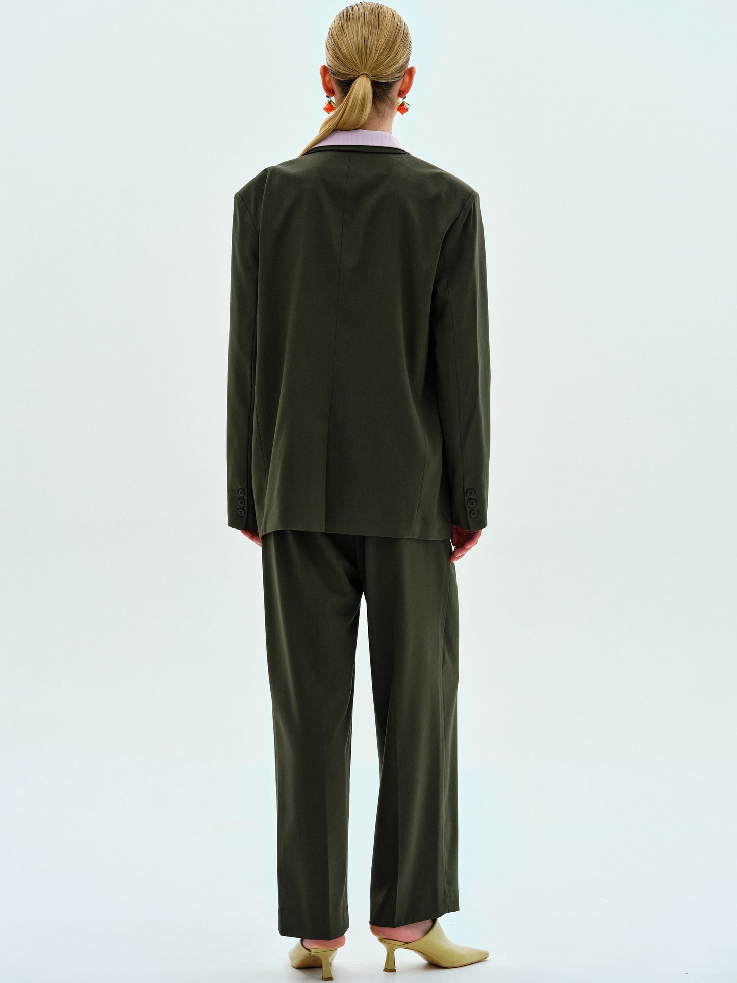 Single Breasted Boy Blazer, Seaweed