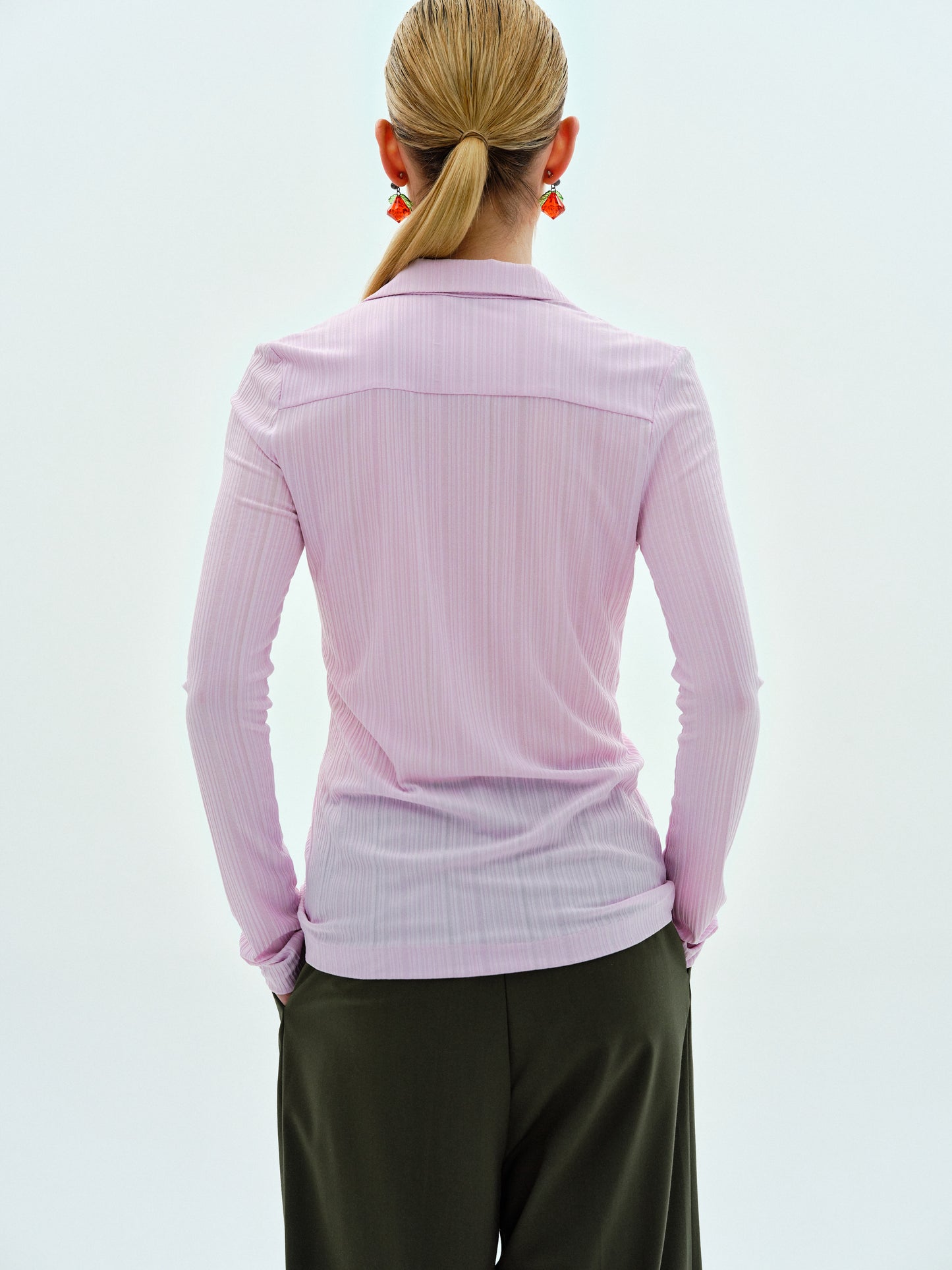 Shrunken Knit Shirt, Pastel Lilac