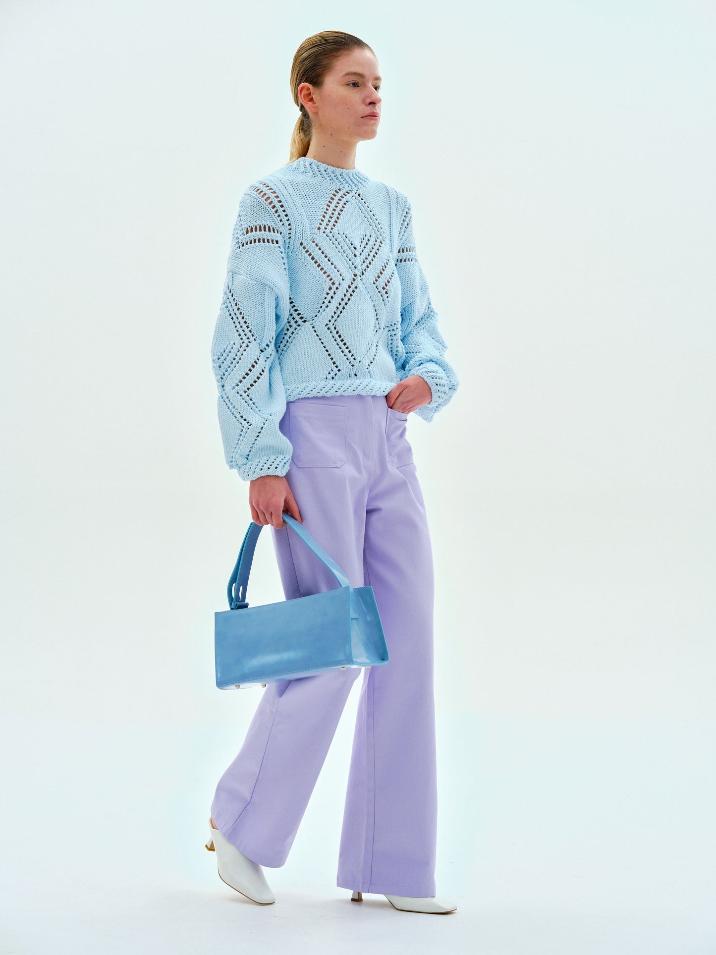 High-Rise Pocket Jeans, Lavender