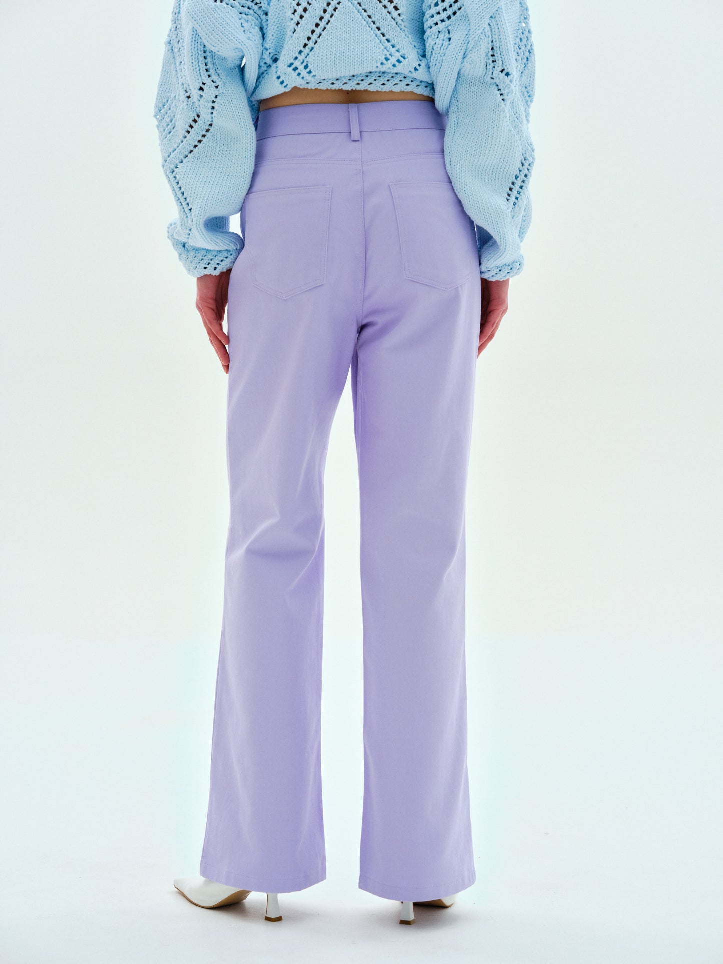 High-Rise Pocket Jeans, Lavender