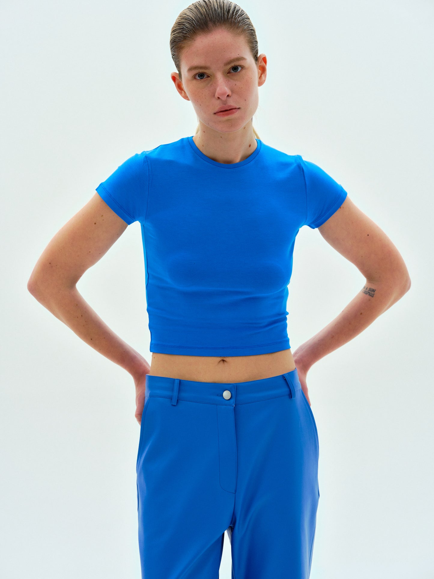 Shrunken Jersey T-shirt, Capri Blue