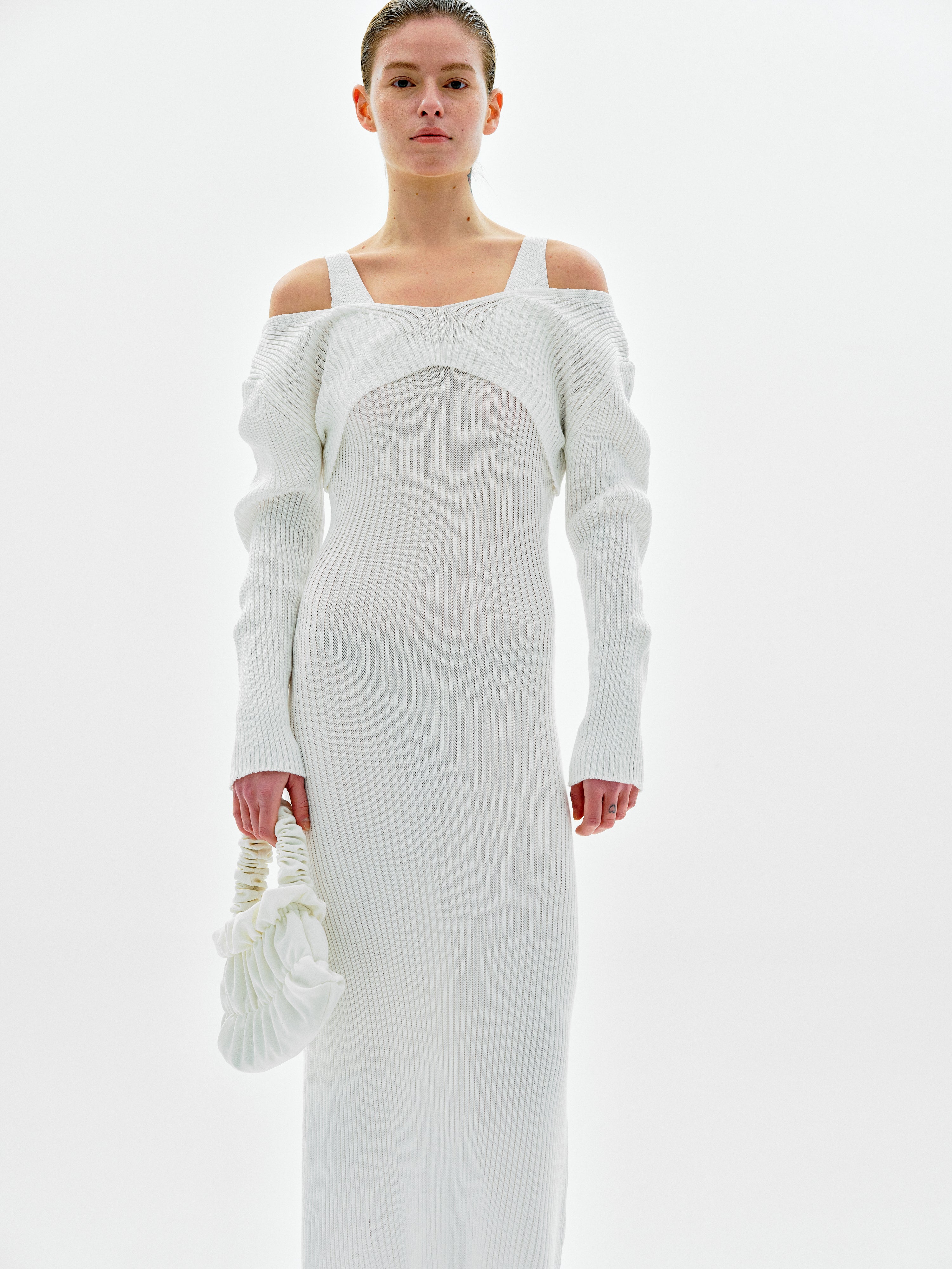 TwoPiece Knit Dress Set, White SourceUnknown