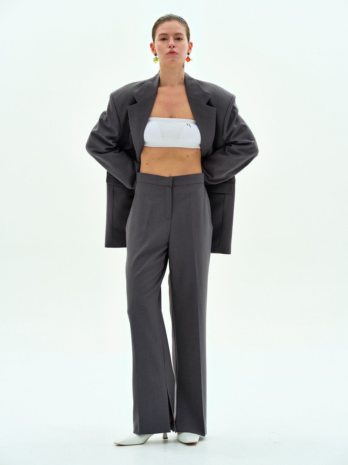 Slim Tailoring Trousers, Slate Grey