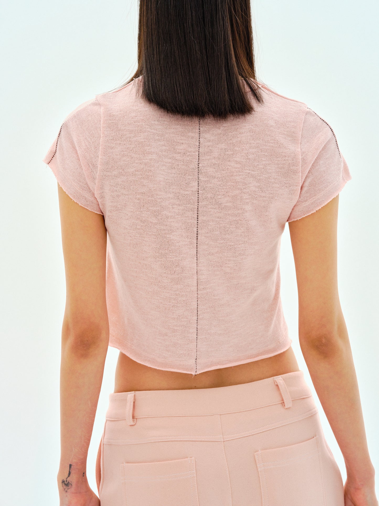 Baby Crop Knit, Peony