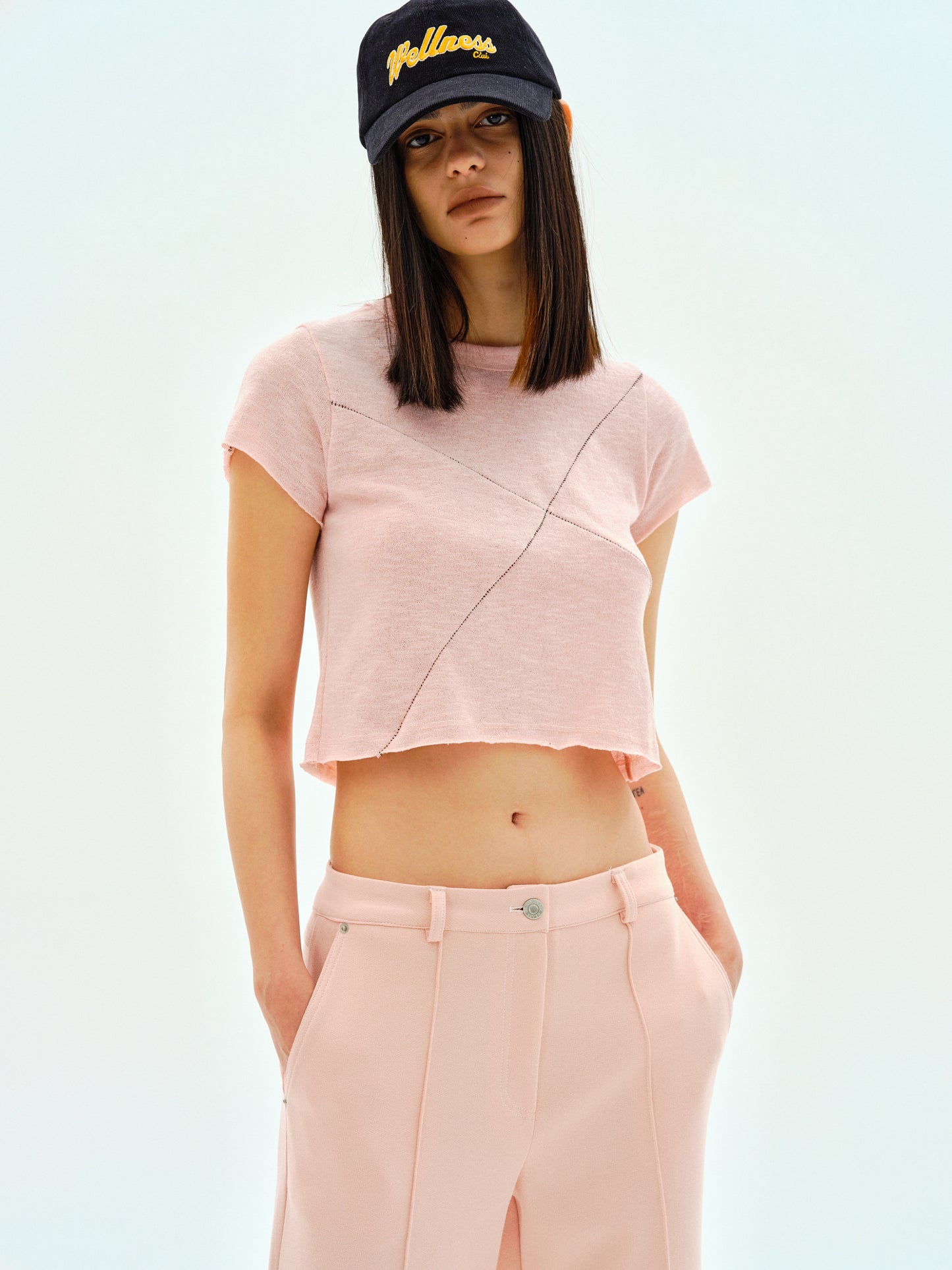 Baby Crop Knit, Peony