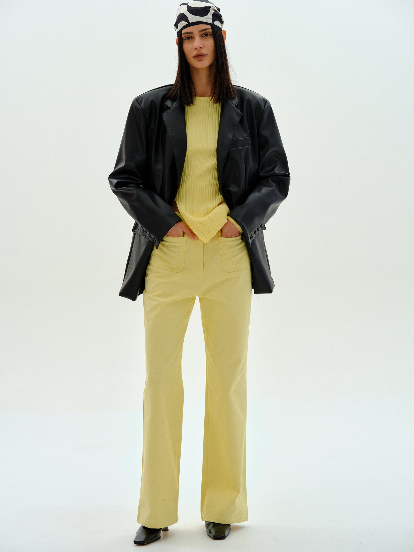 High-Rise Pocket Jeans, Lemon