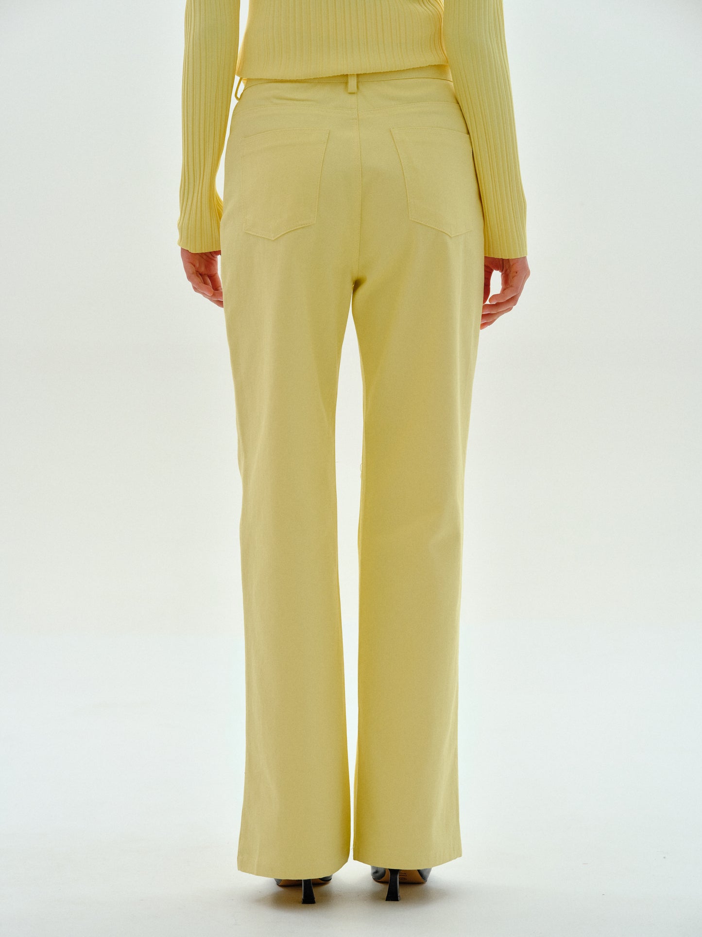 High-Rise Pocket Jeans, Lemon