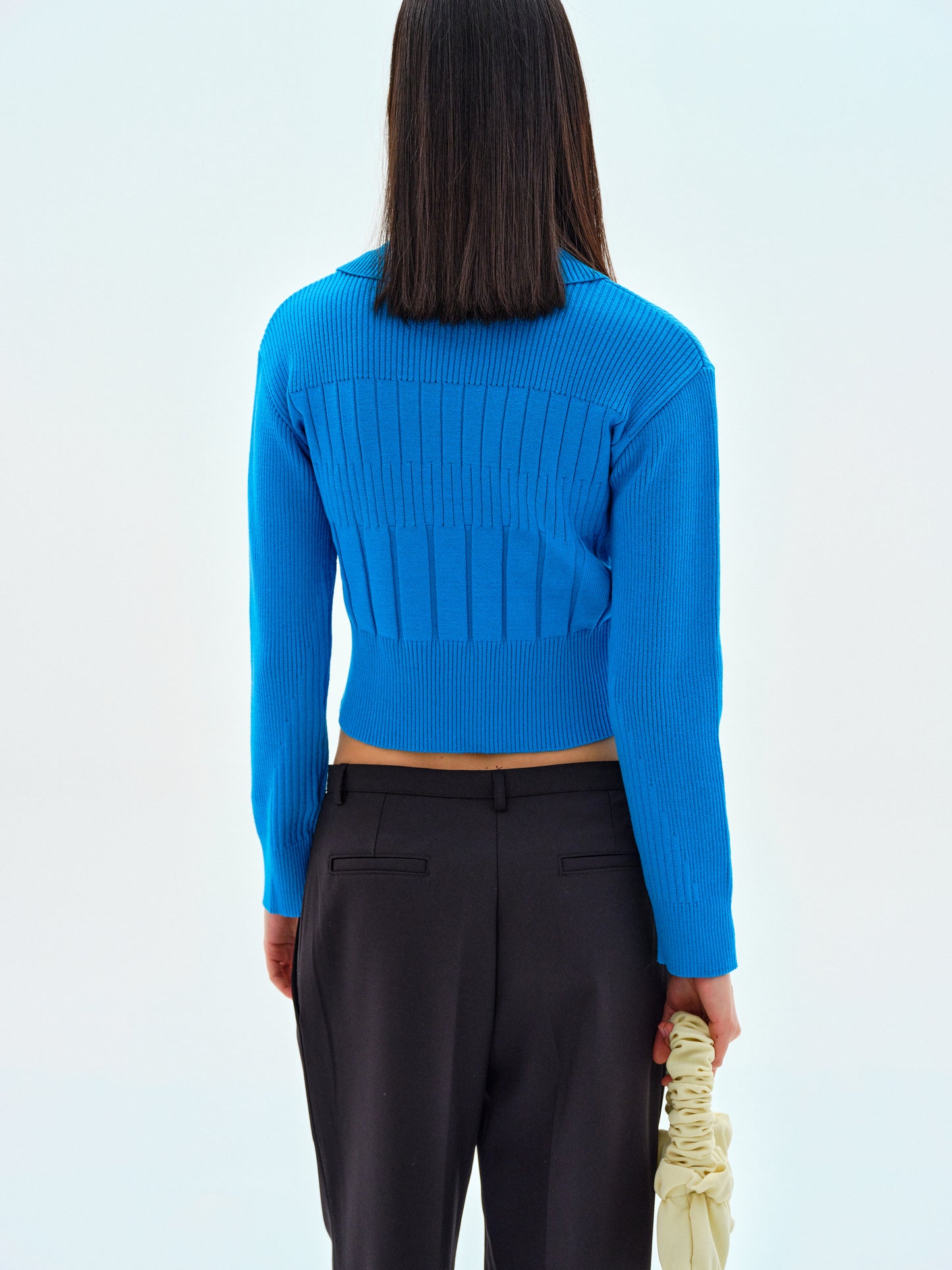 Diagonal Double Zip Cardigan, Royal Blue